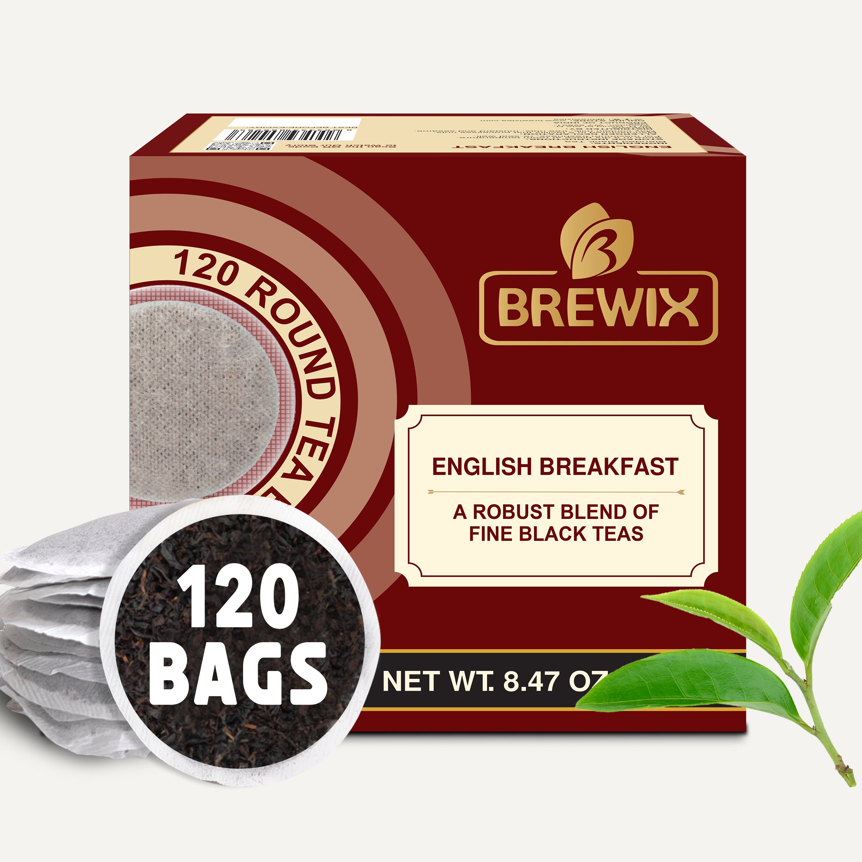 English Breakfast 120 Round Bags