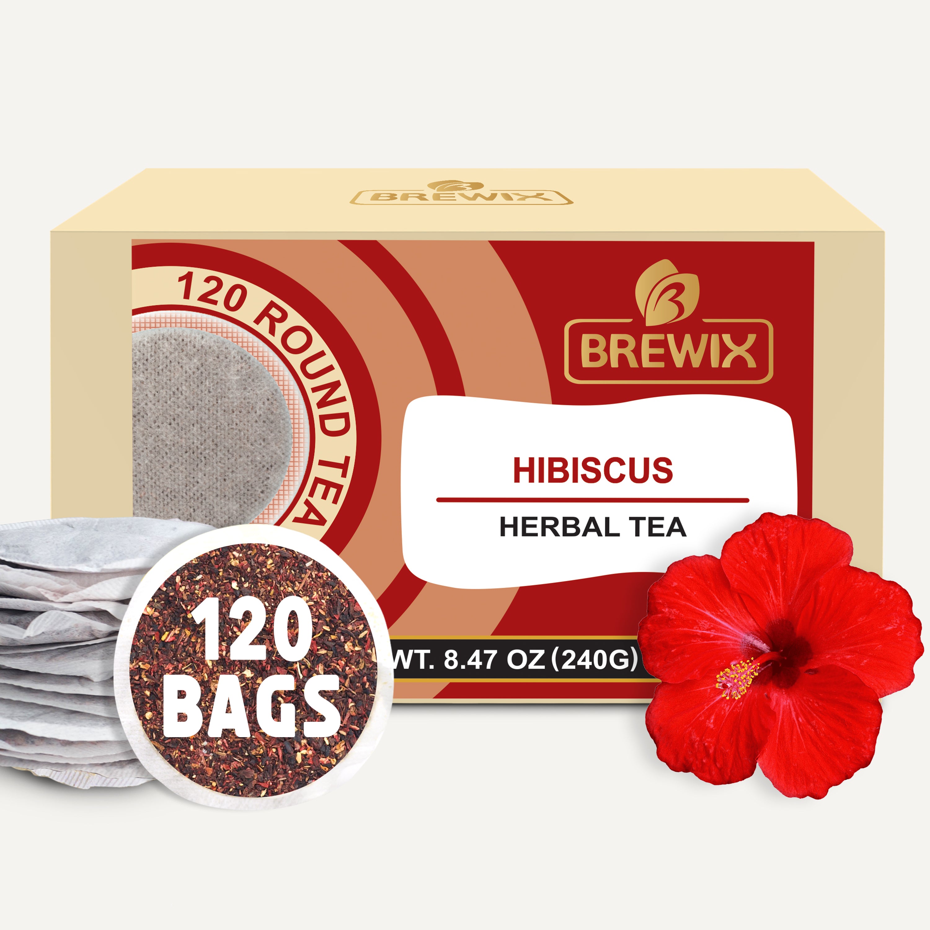 Hibiscus 120 Round Bags