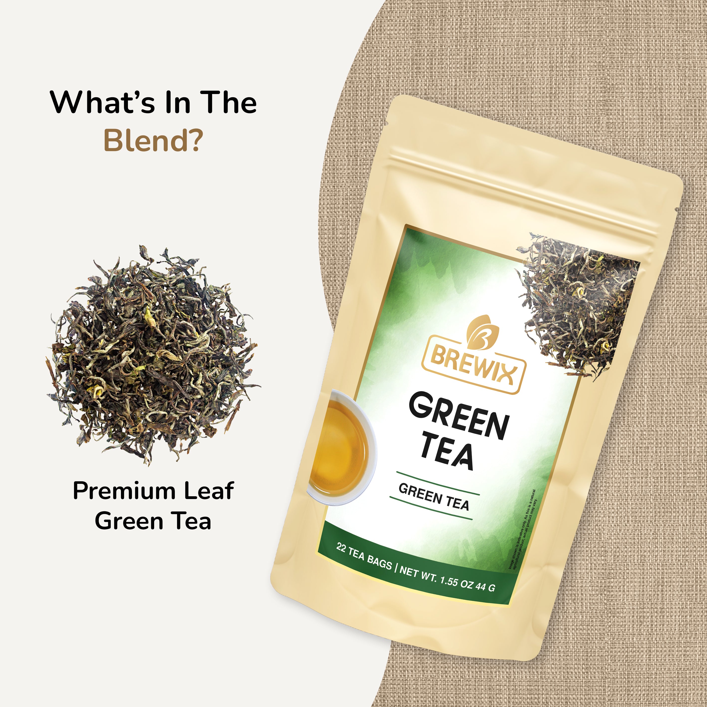 Green Tea, 22 pyramid tea bags