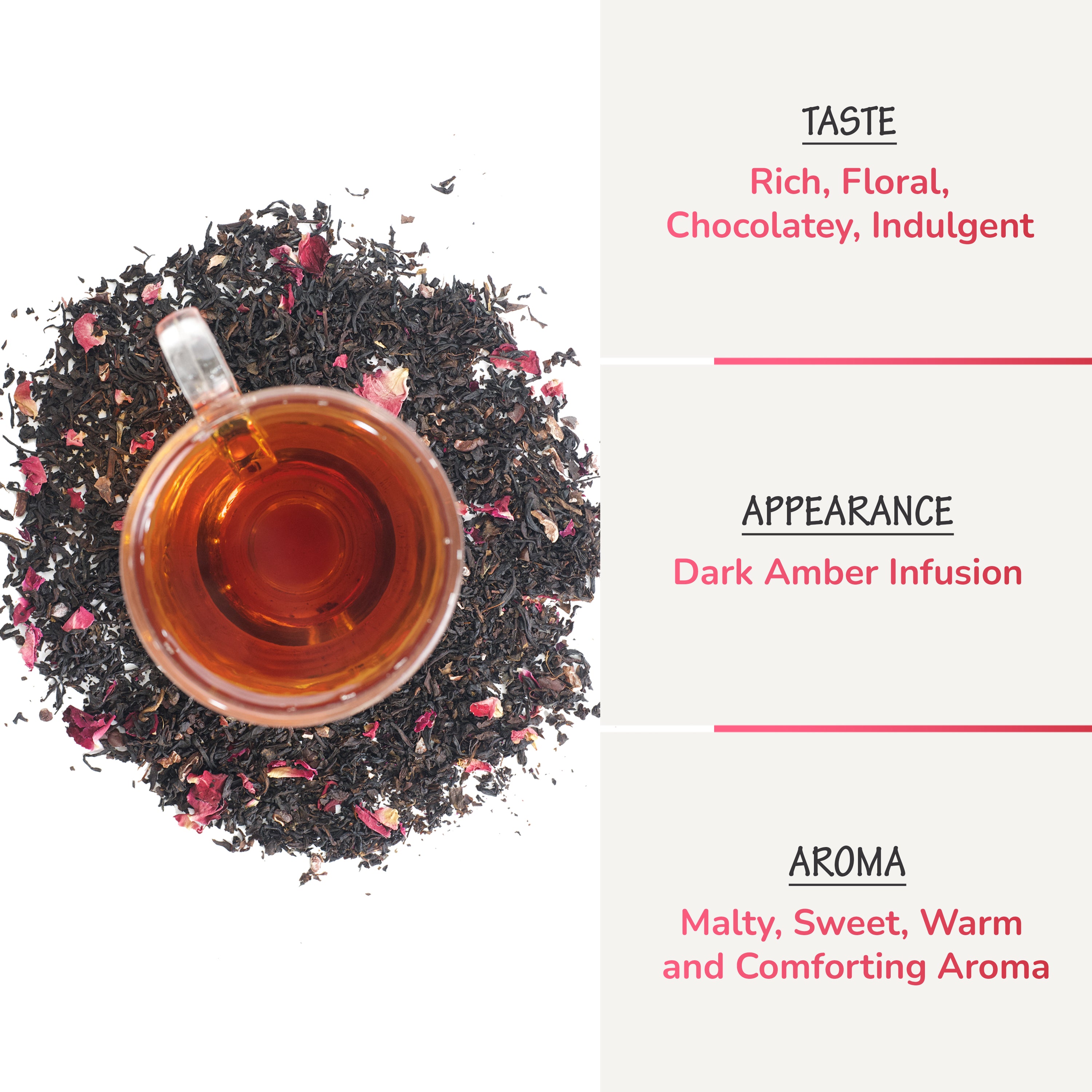 Chocolate Rose Black Tea, 3.53 oz Loose Tea