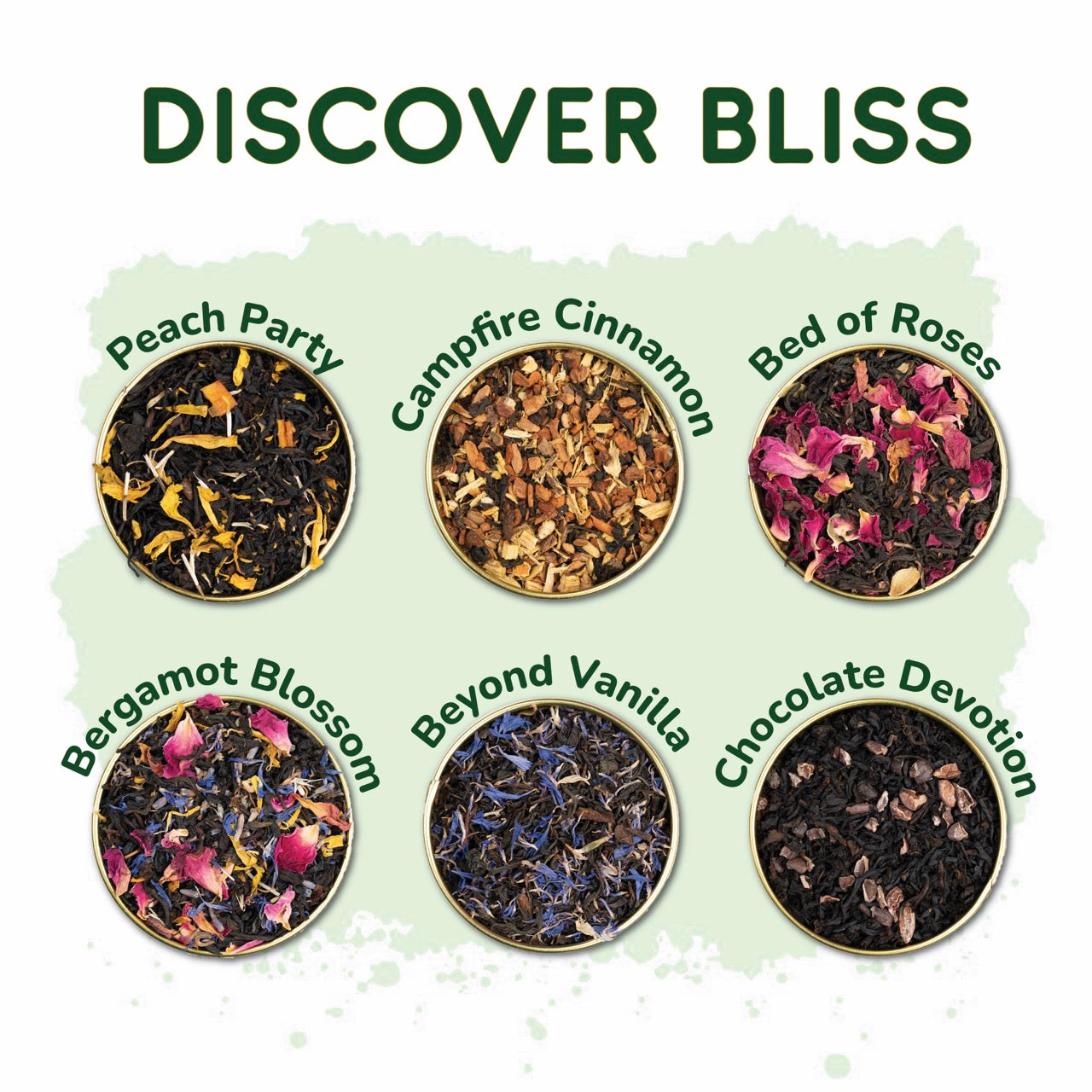 Discover Bliss Herbal Tea Gift Set Box, Set of 6