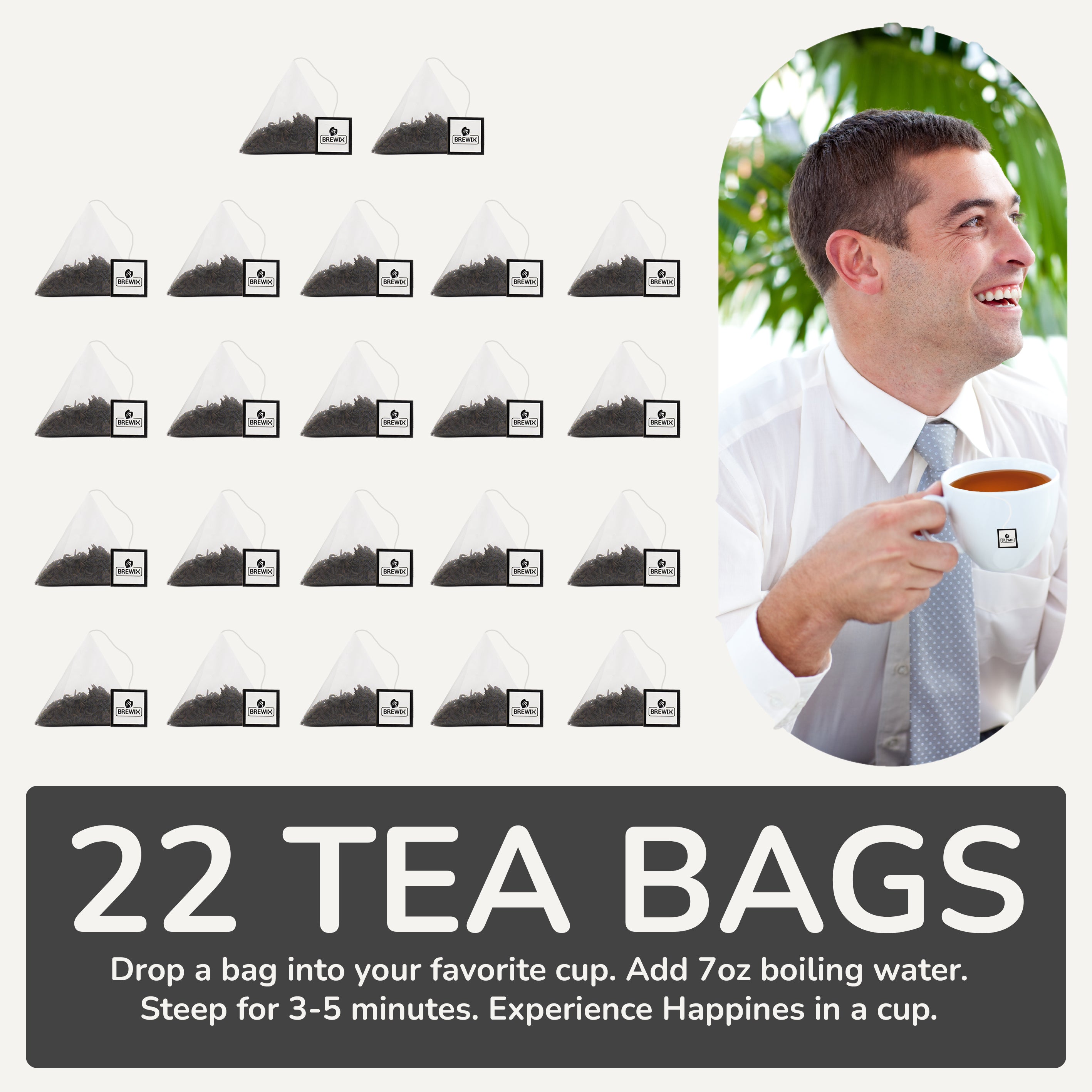 Earl Grey Black Tea, 22 Pyramid Bags