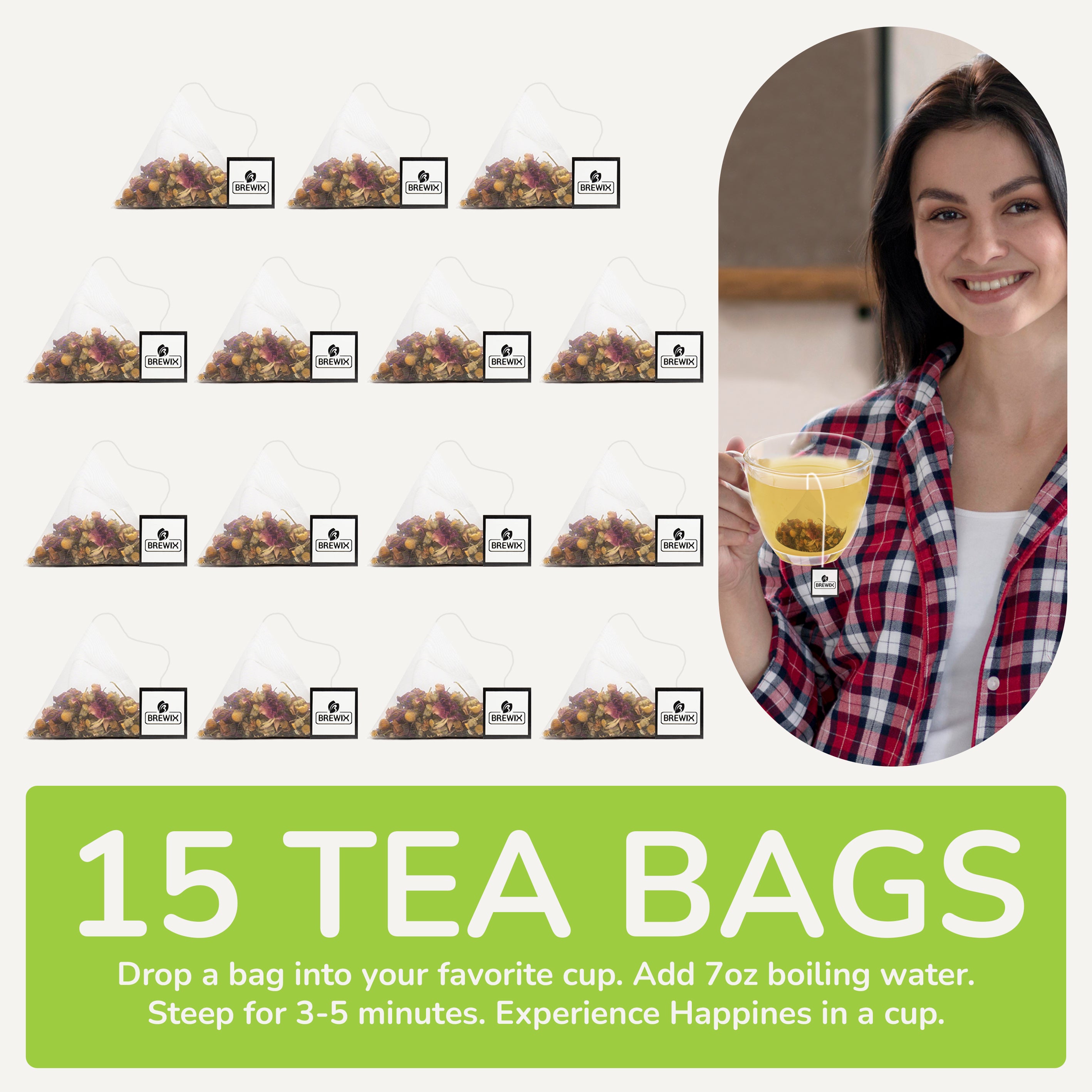 Tulsi Comfort Tea, 15 pyramid tea bags