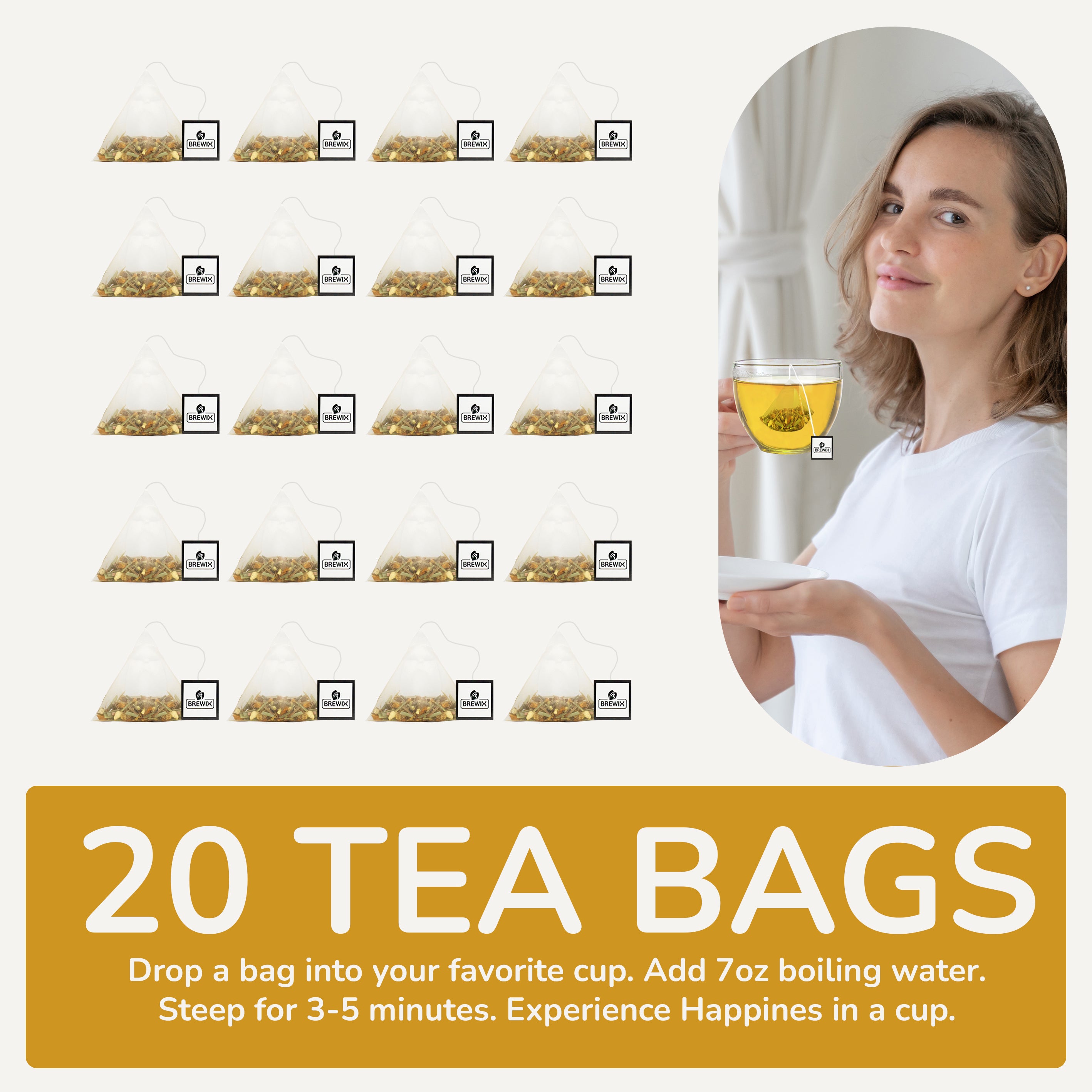 Turmeric Surprise Herbal Tea Tissane, 20 Pyramid Bags