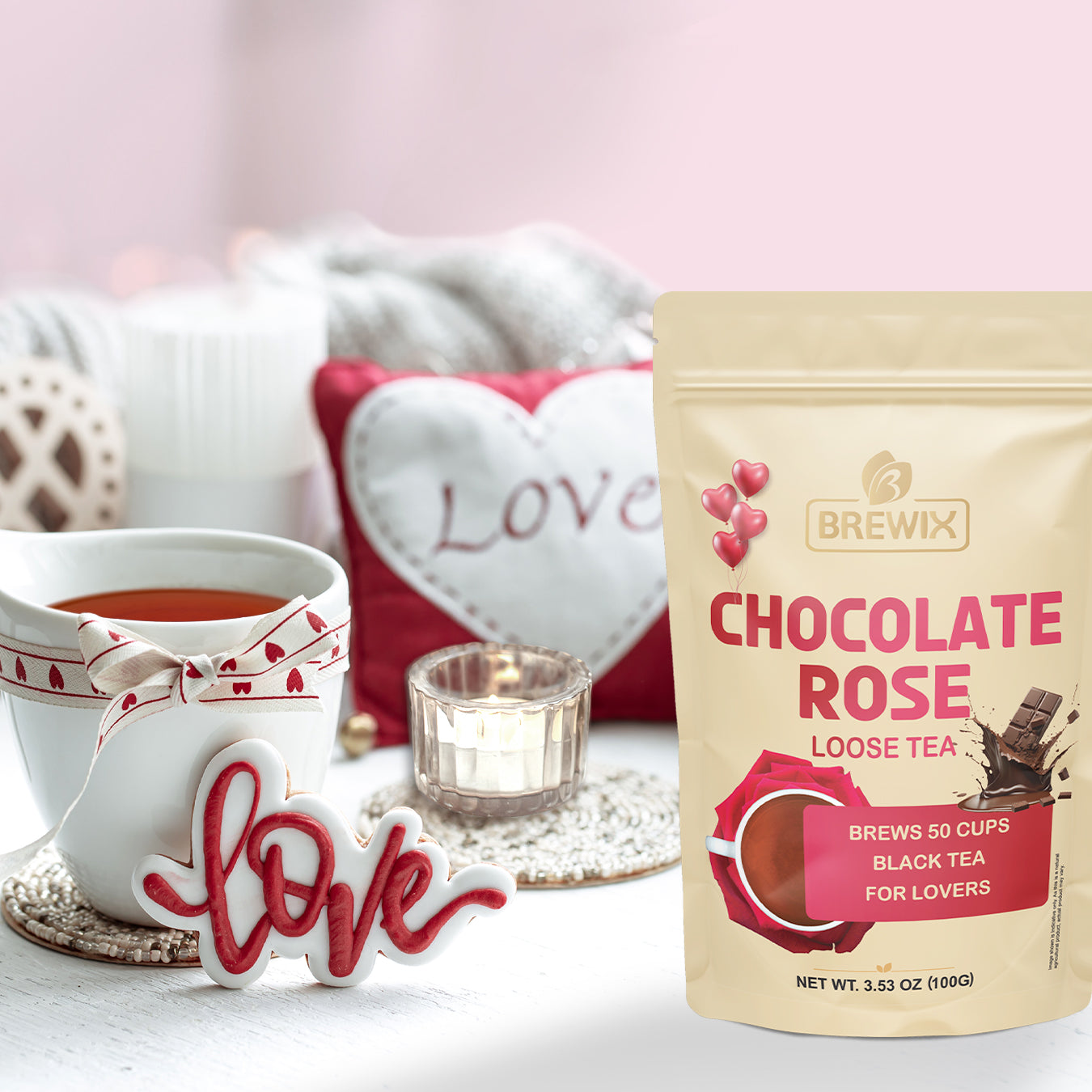 Chocolate Rose Black Tea, 3.53 oz Loose Tea