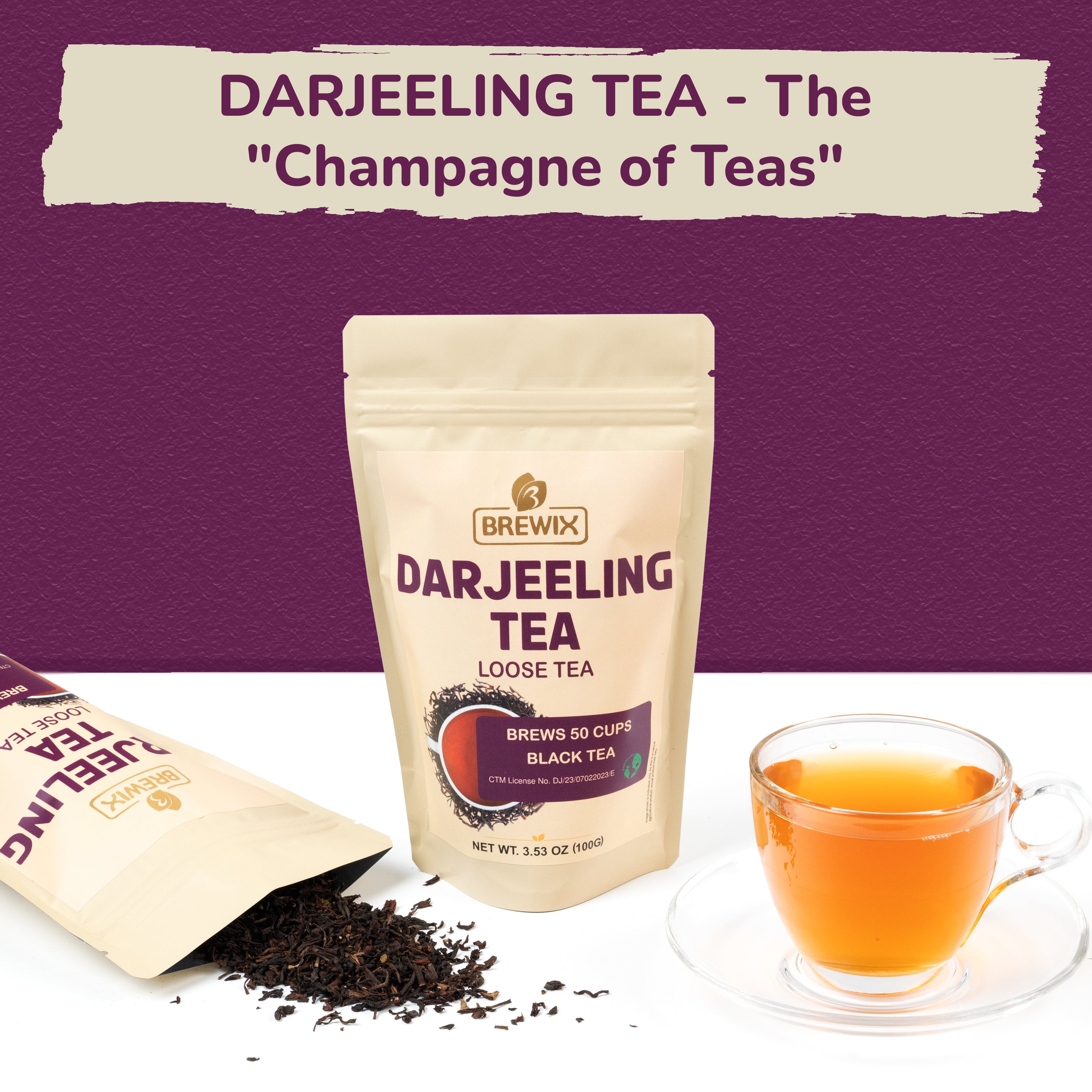 Darjeeling Black Tea, 3.53 oz Loose Tea