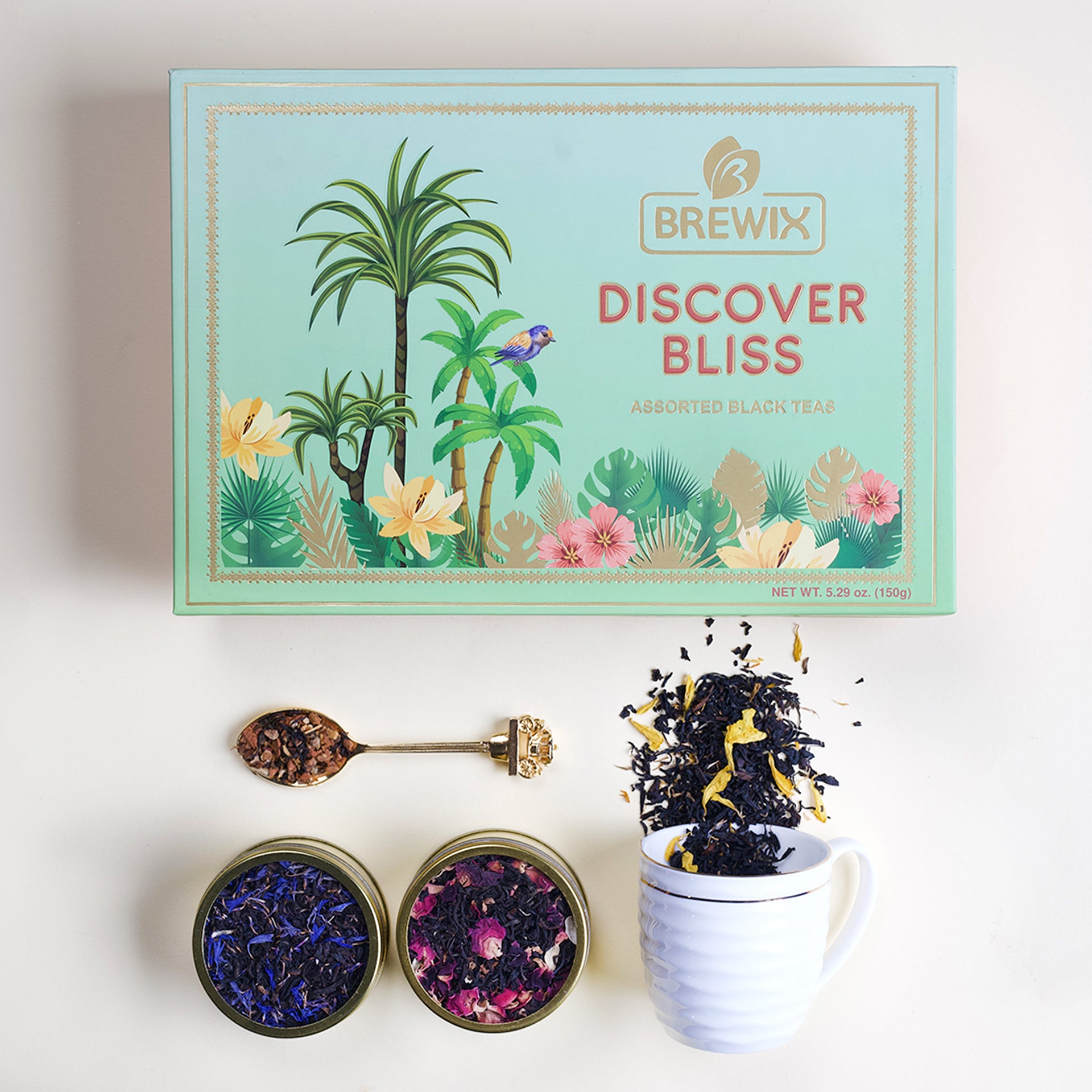Discover Bliss Herbal Tea Gift Set Box, Set of 6