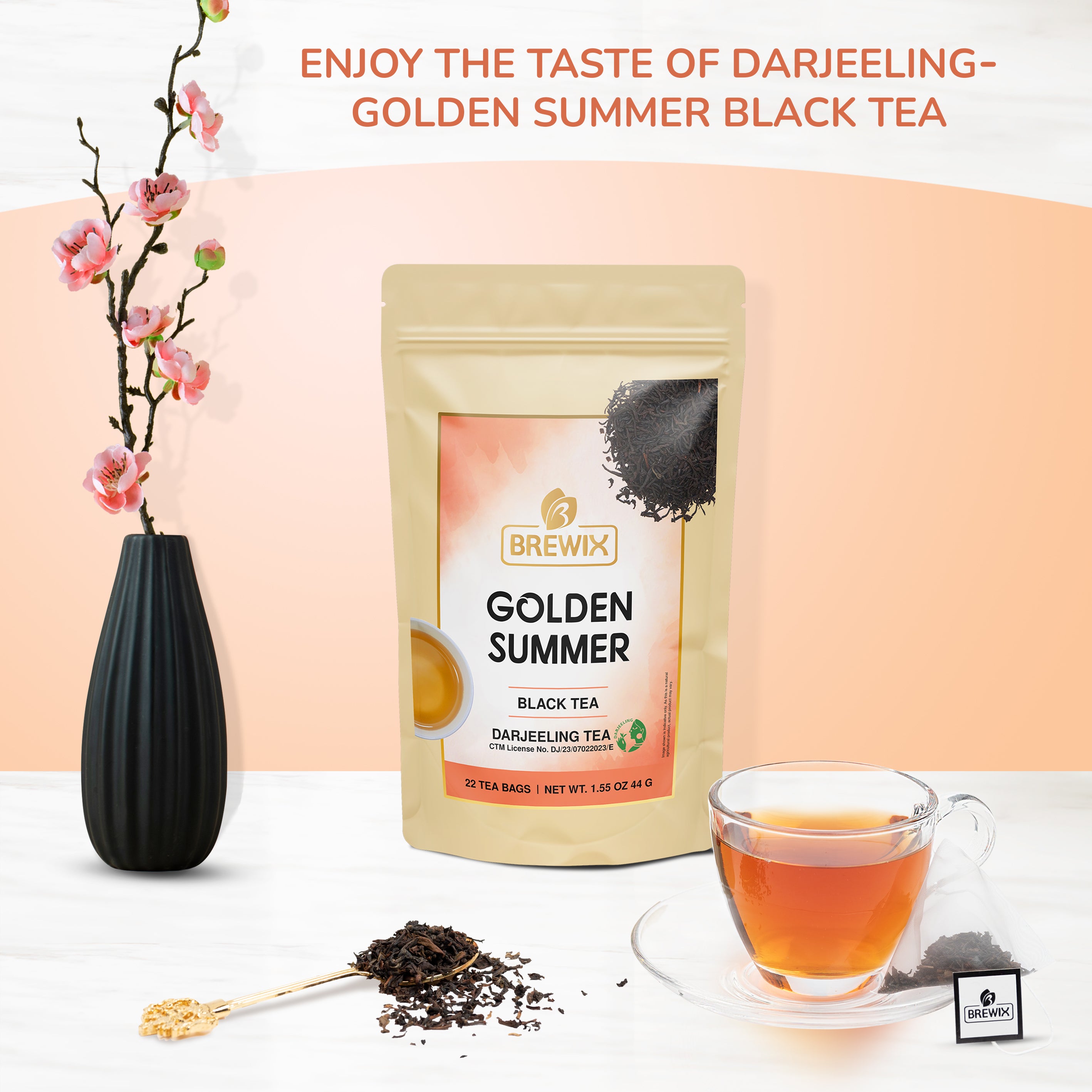 Darjeeling Black Tea, 22 Tea Bags