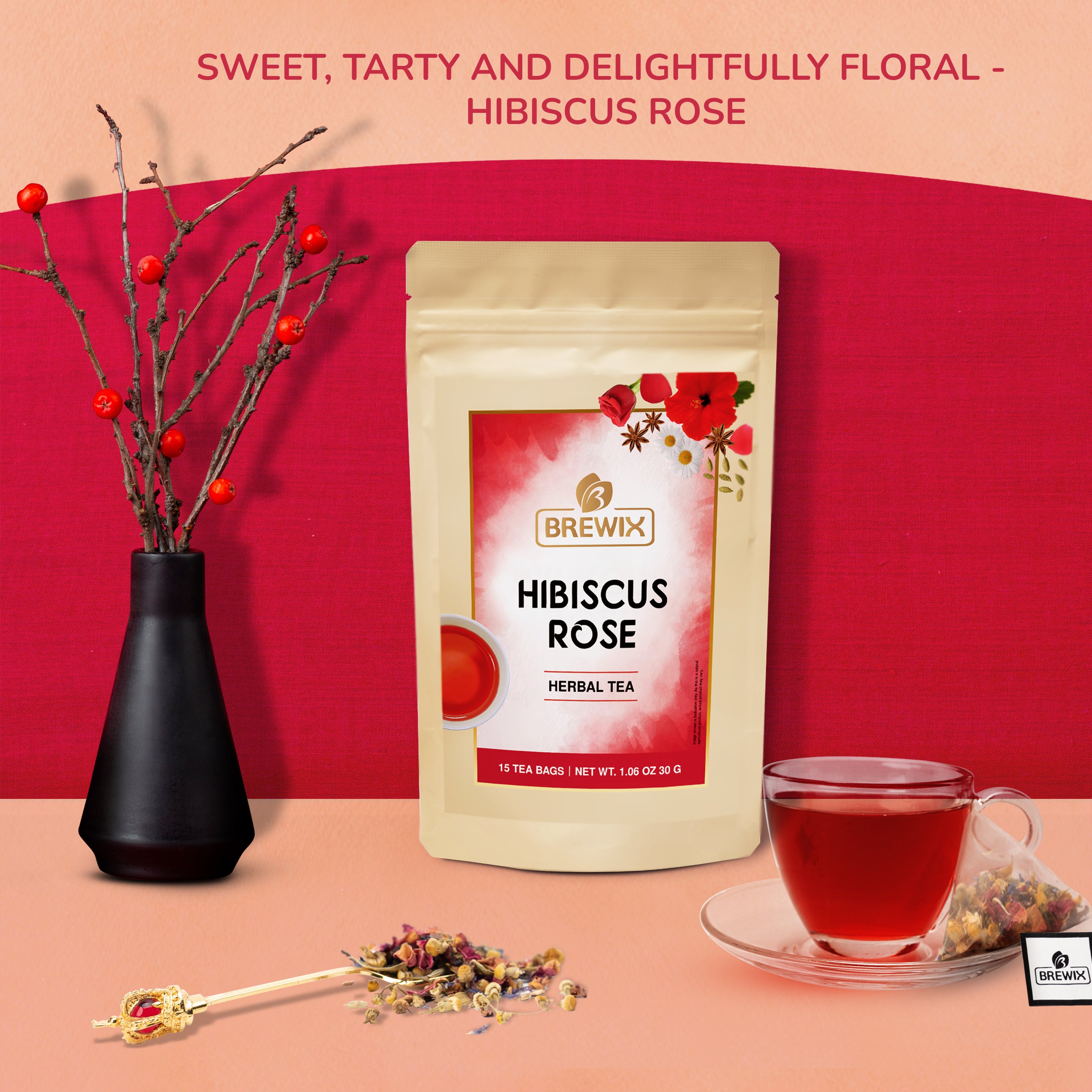 Hibiscus Rose Herbal Tea | Floral Harmony