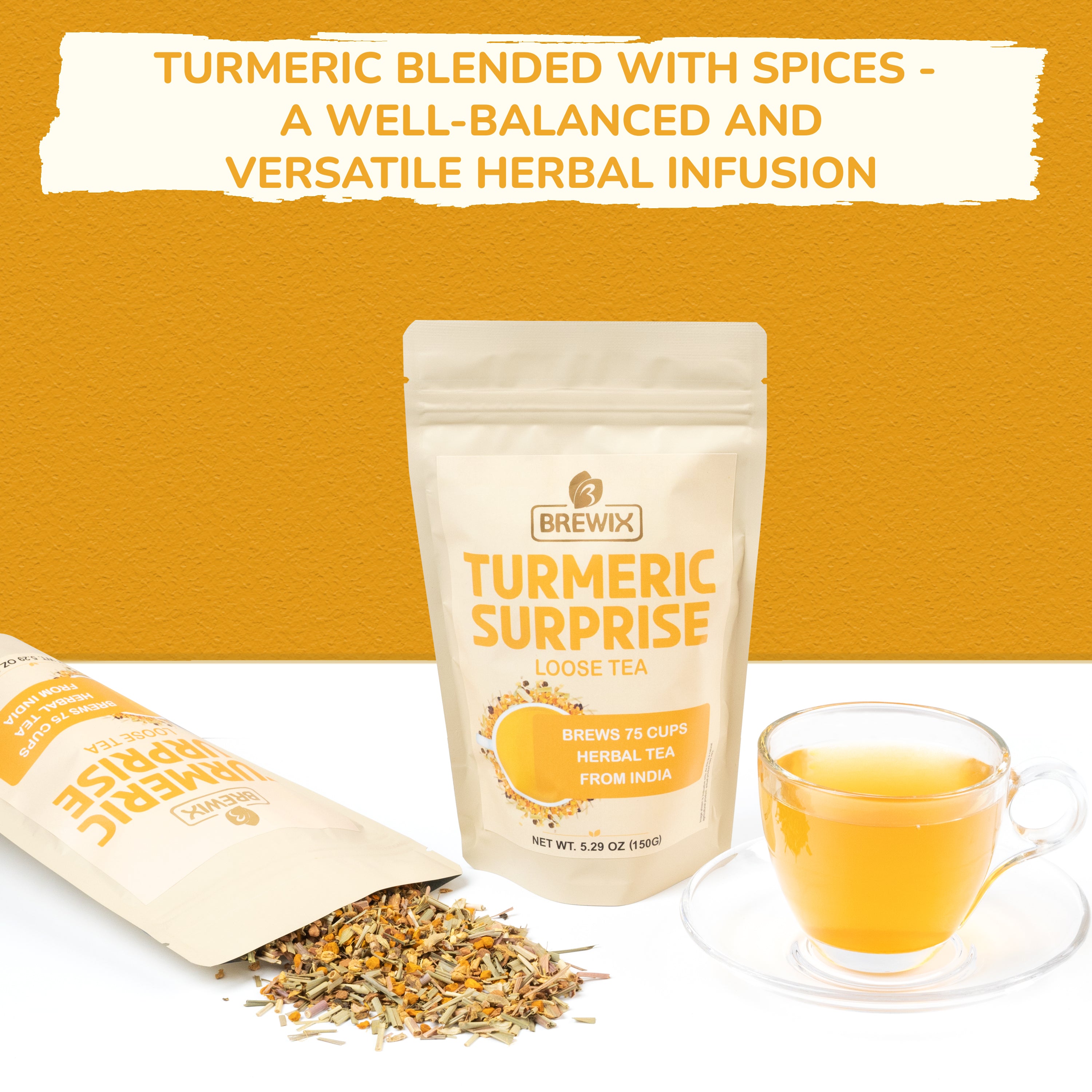 Turmeric Surprise Herbal Tea Tissane, 5.29 oz Loose Tea
