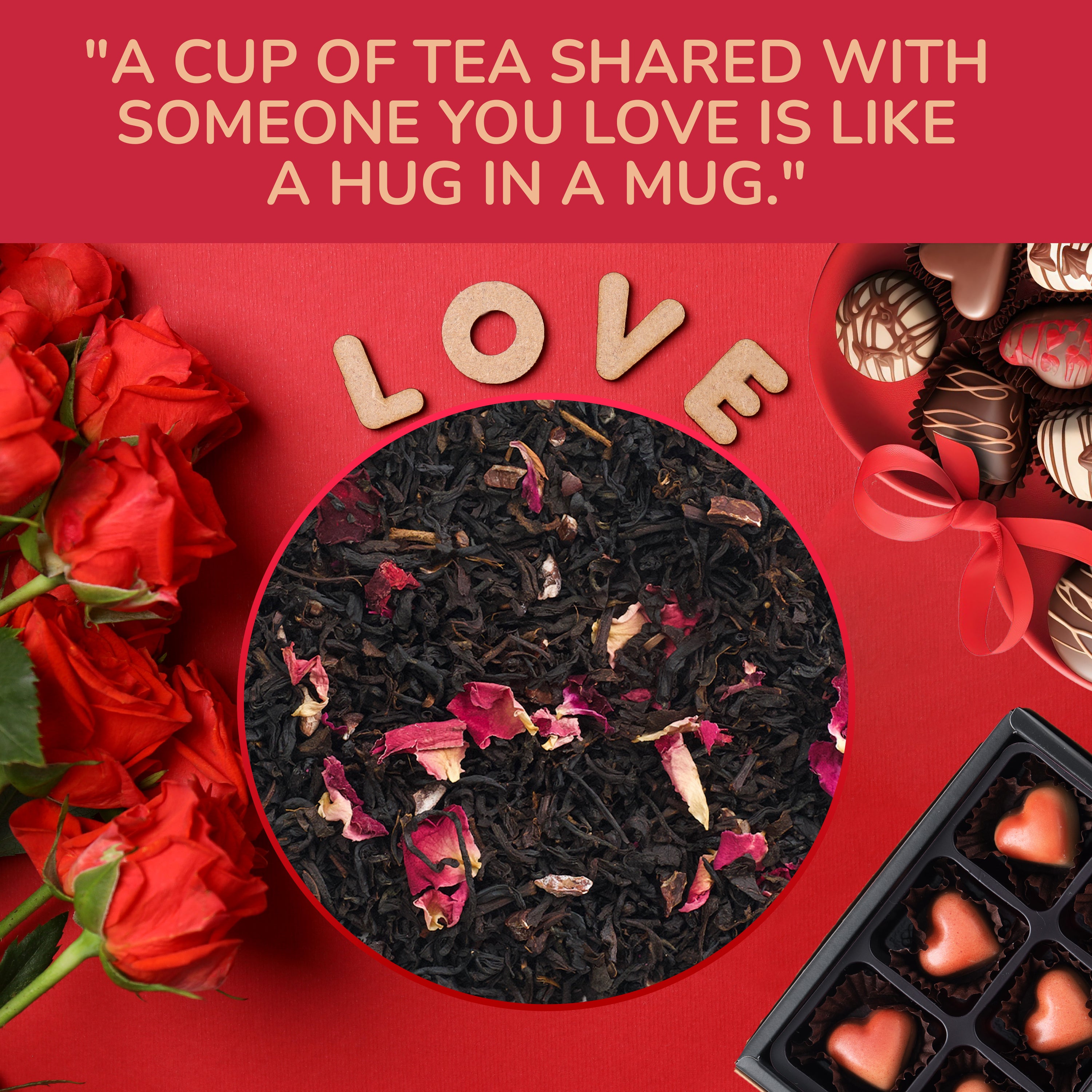 Chocolate Rose Black Tea, 3.53 oz Loose Tea