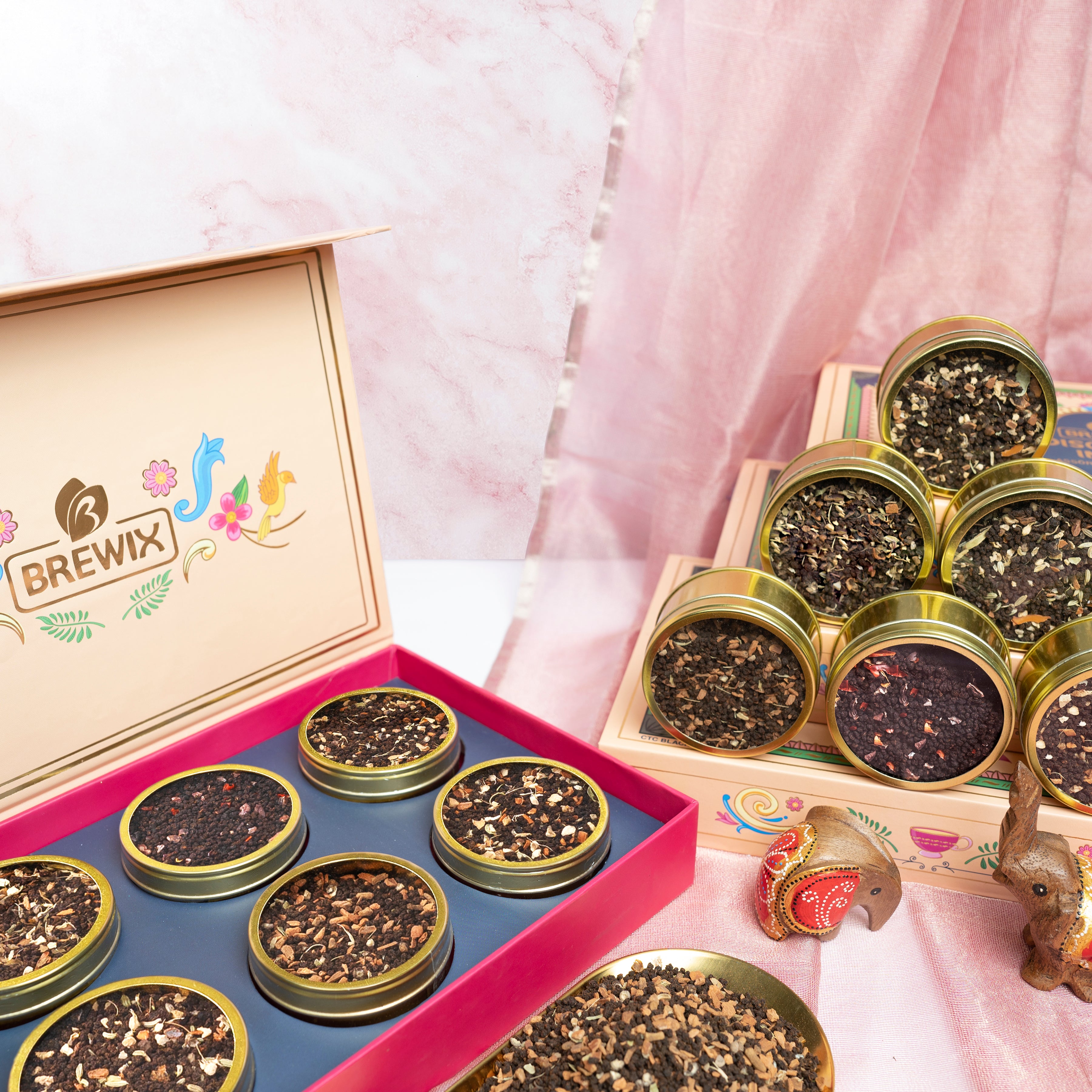 Discover India Chai Tea Gift Set Box, Set of 6