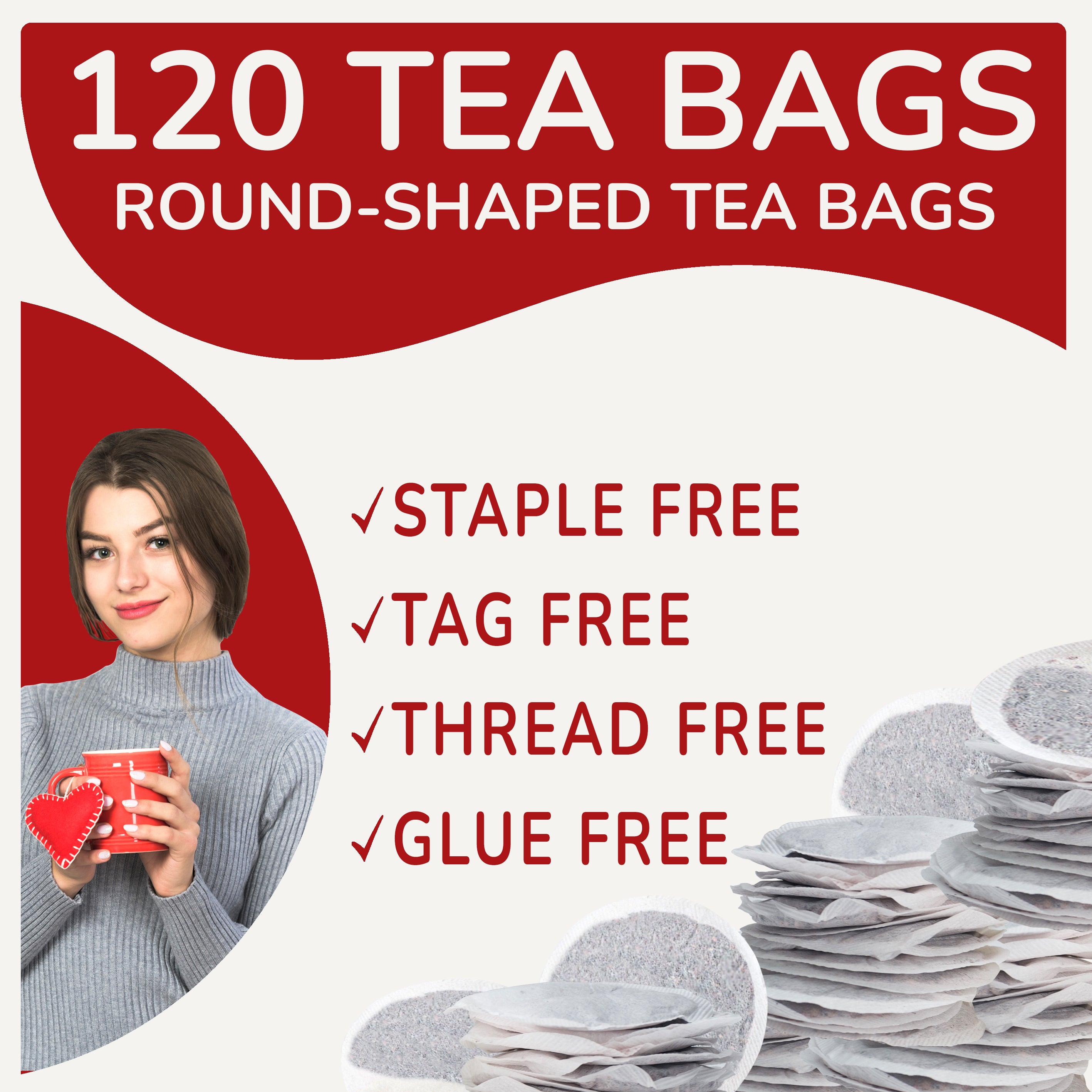 Hibiscus 120 Round Bags