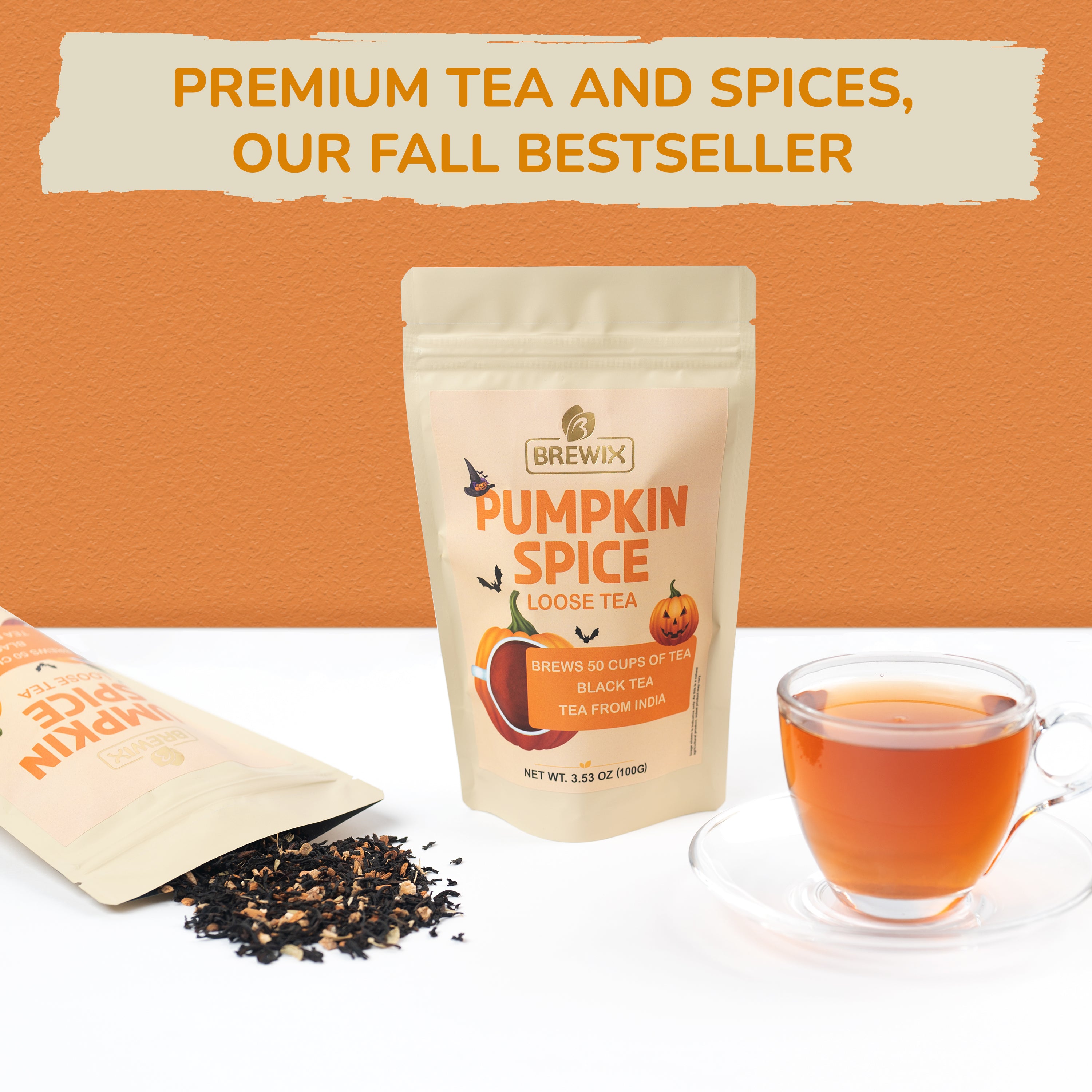 Pumpkin Spice Black Tea, 3.53 oz Loose Tea