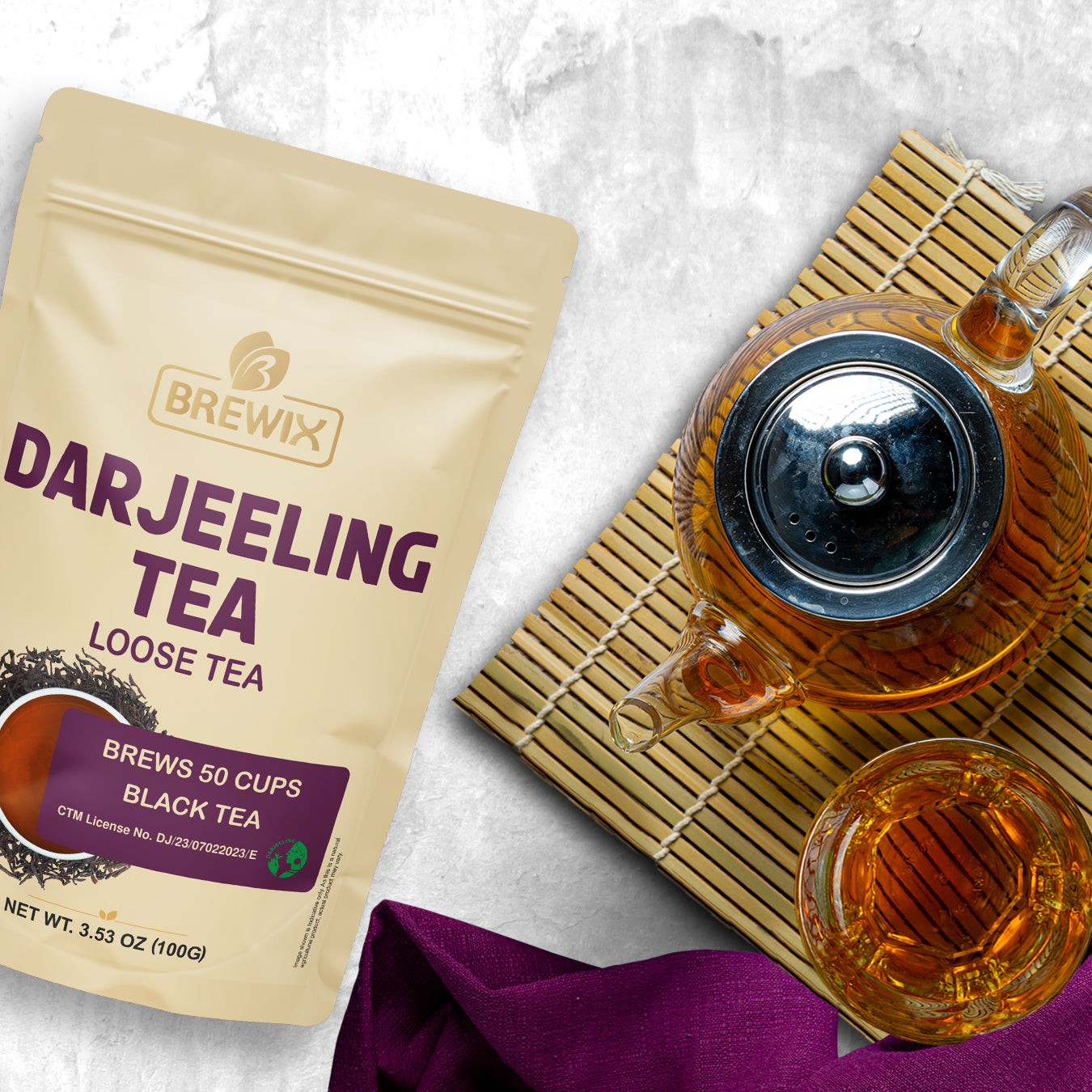 Darjeeling Black Tea, 3.53 oz Loose Tea