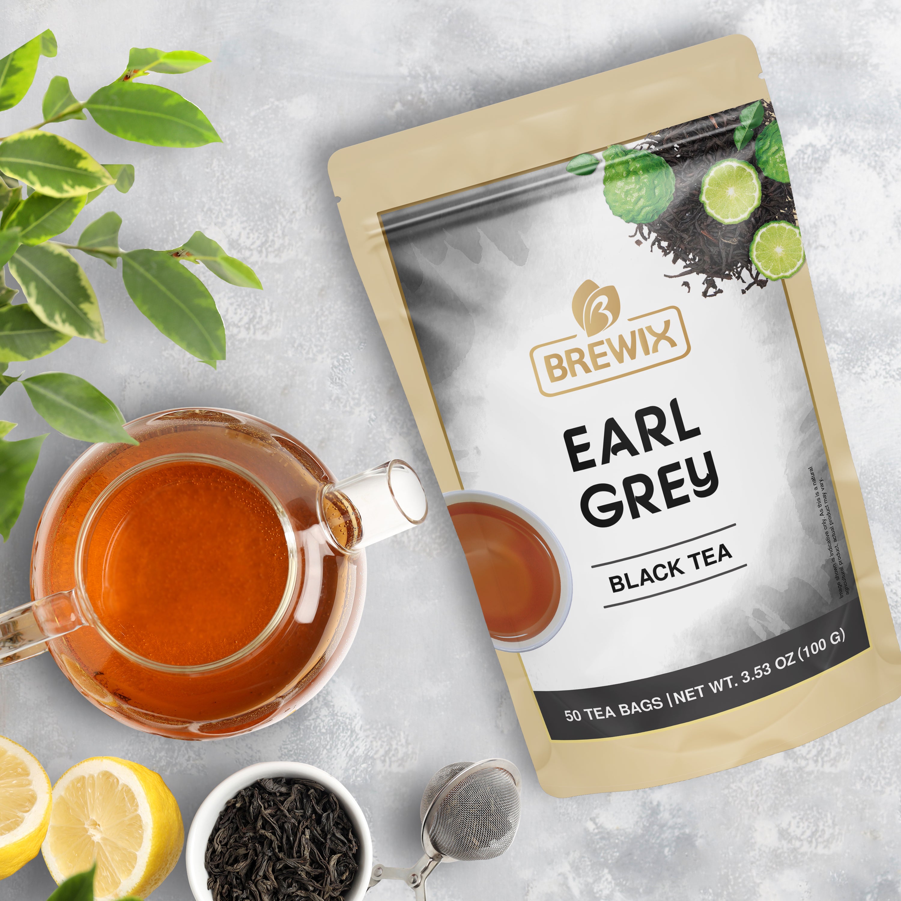 Earl Grey Black Tea, 50 Pyramid Bags