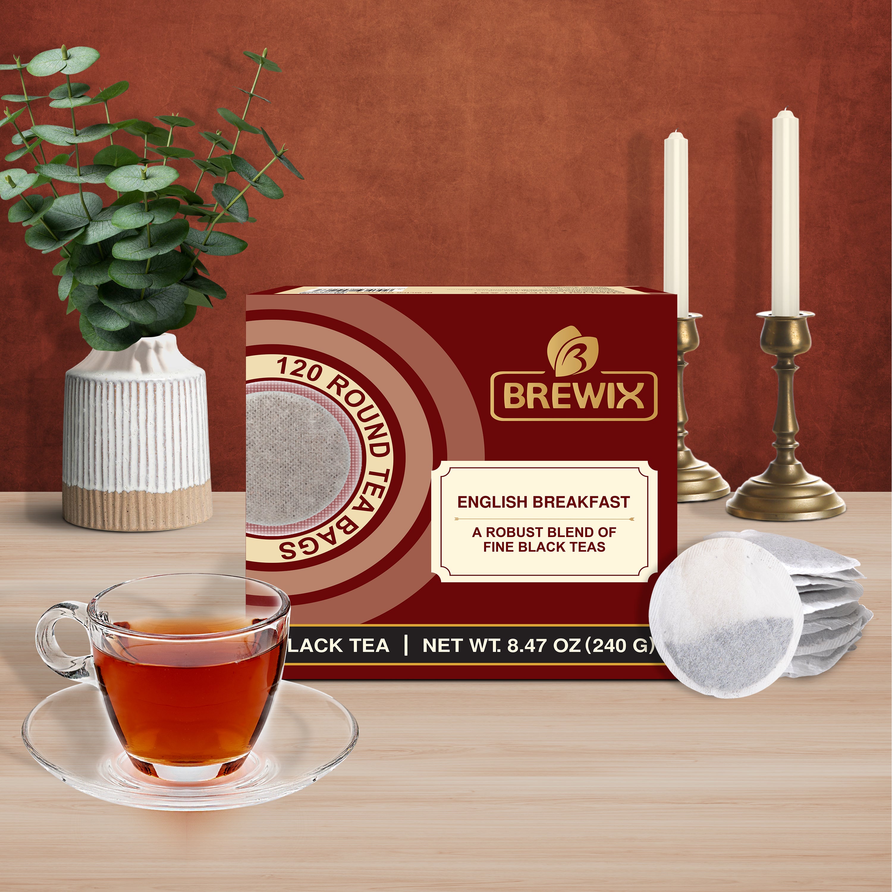 English Breakfast 120 Round Bags
