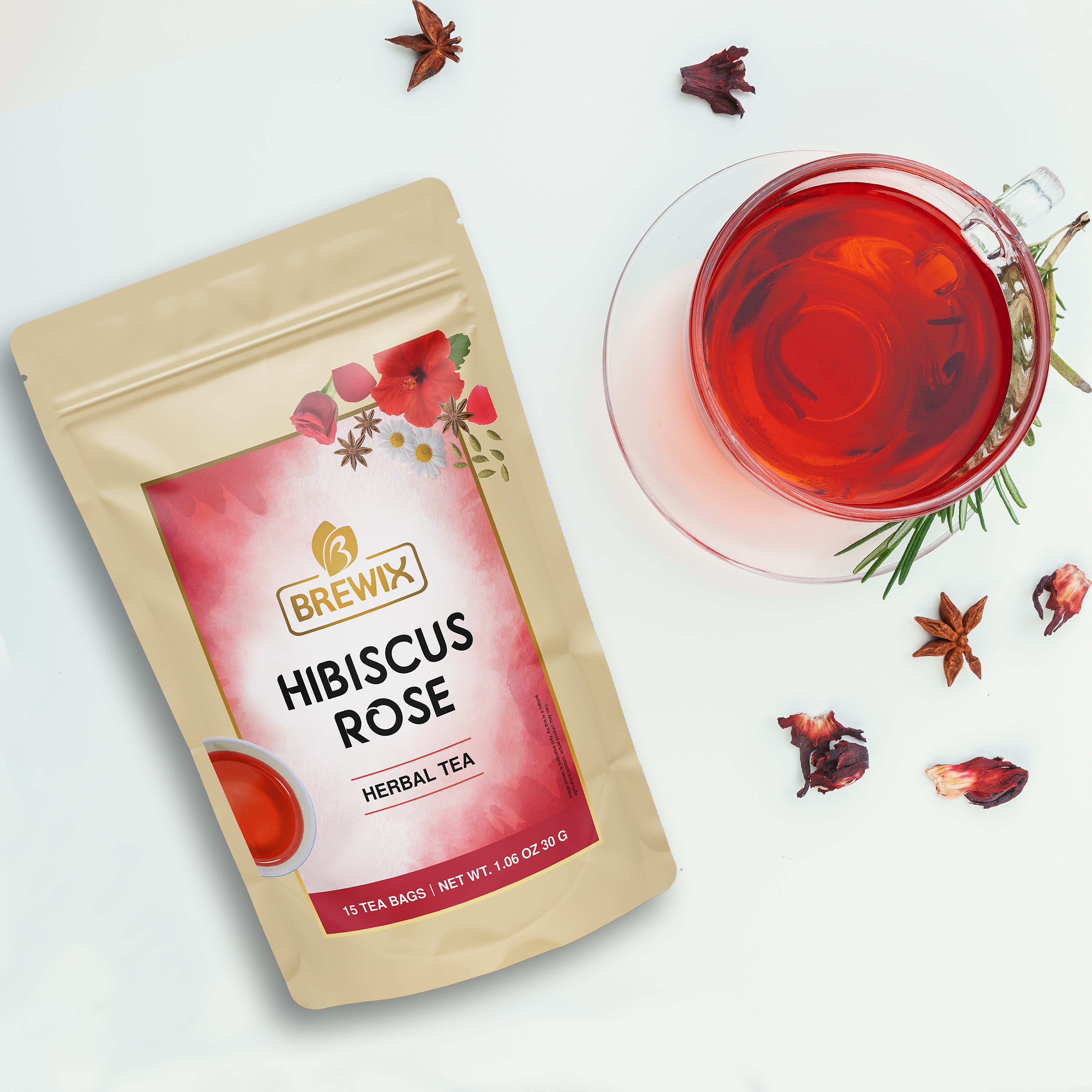 Hibiscus Rose Herbal Tea | Floral Harmony