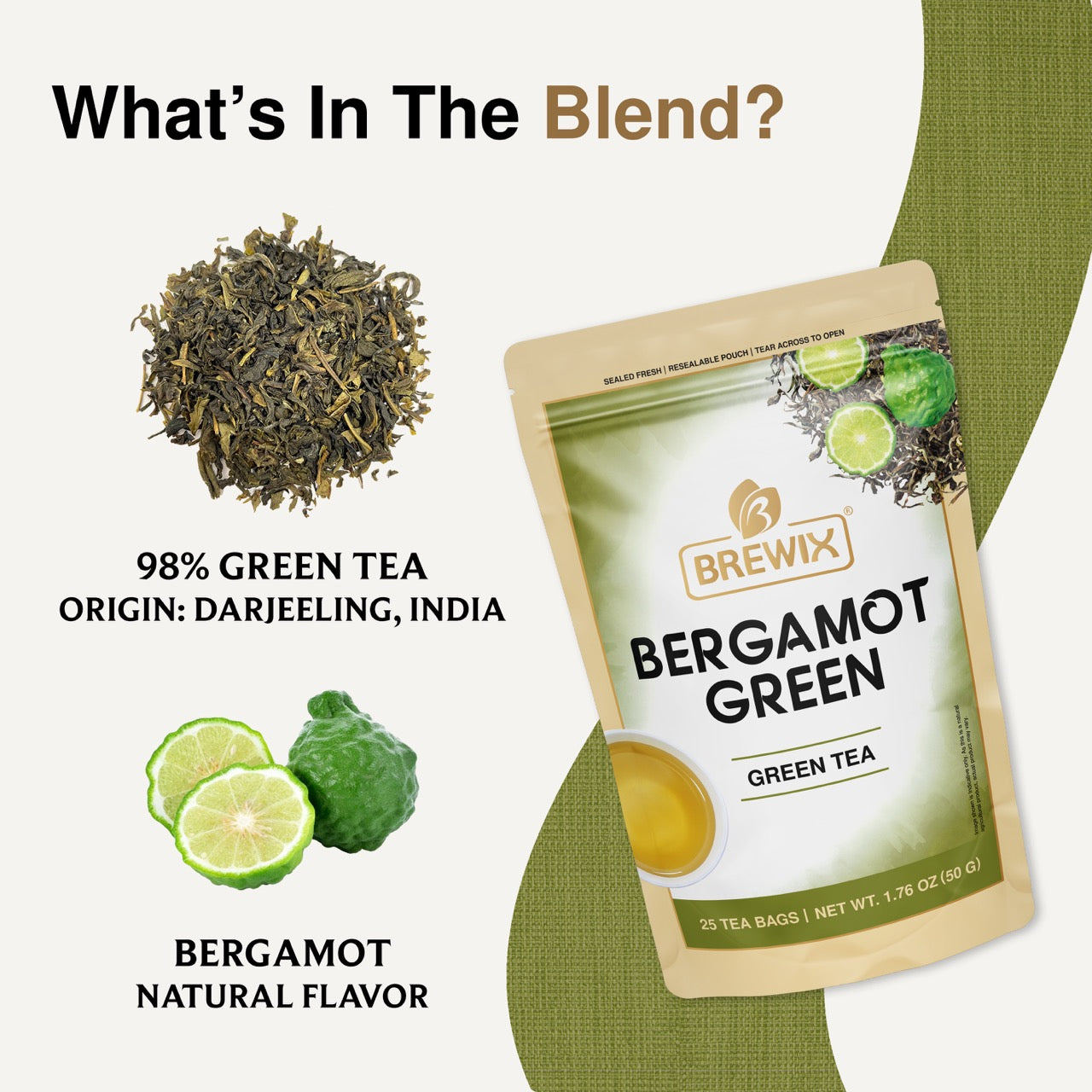 Bergamot Green Tea, Zesty Citrus Bliss & Antioxidant Power