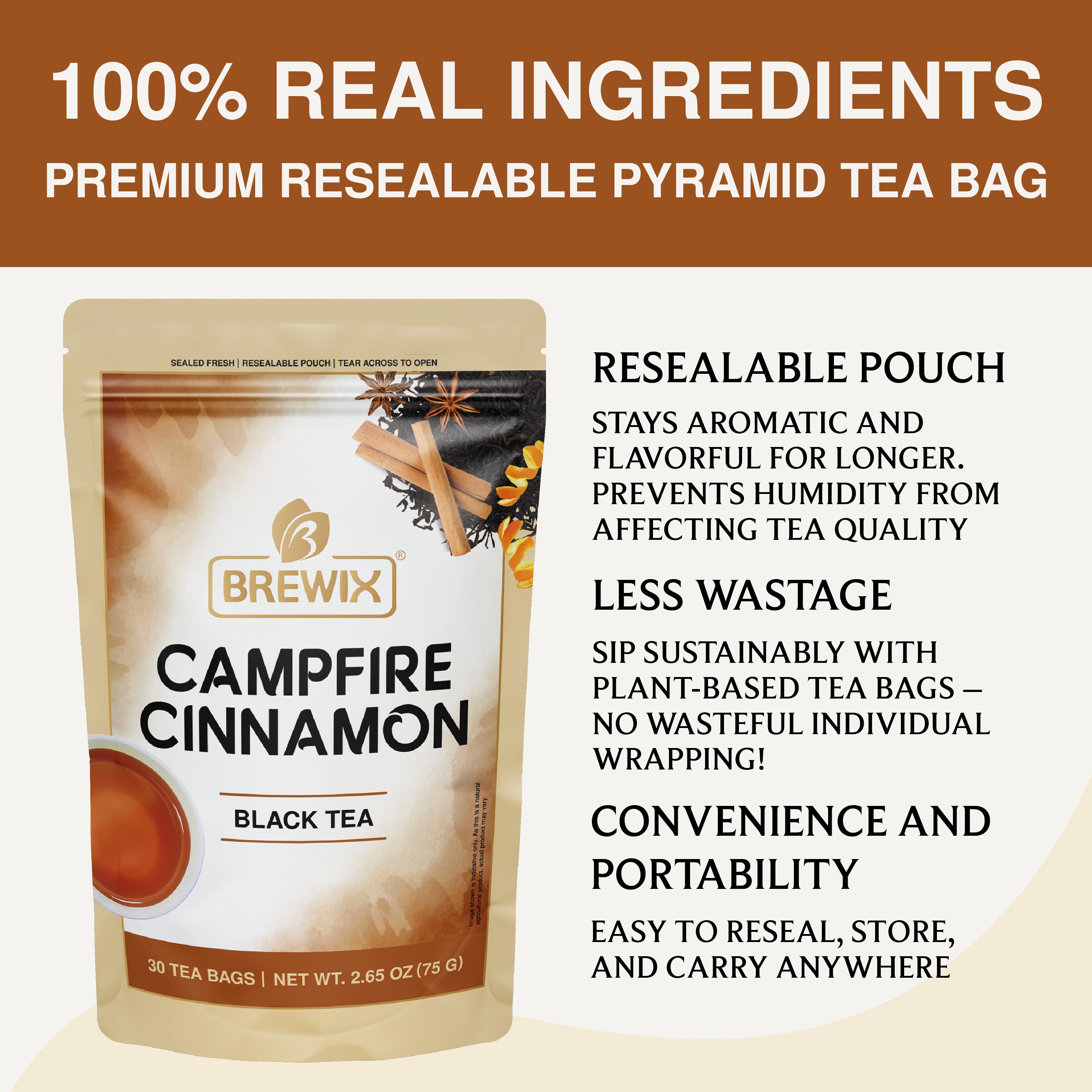 Campfire Cinnamon, 30 Pyramid Bags