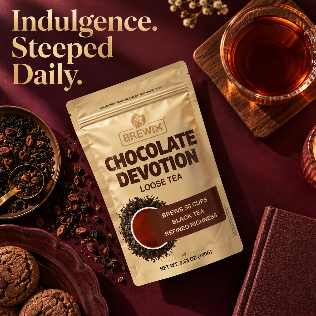 Chocolate Devotion | A decadent embrace of chocolate and bold tea.