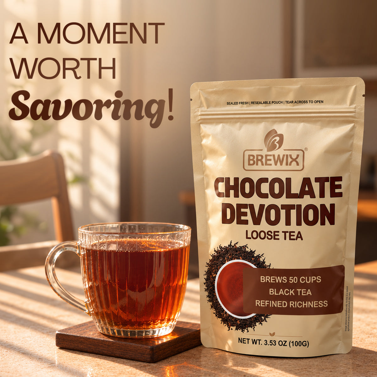 Chocolate Devotion | A decadent embrace of chocolate and bold tea.