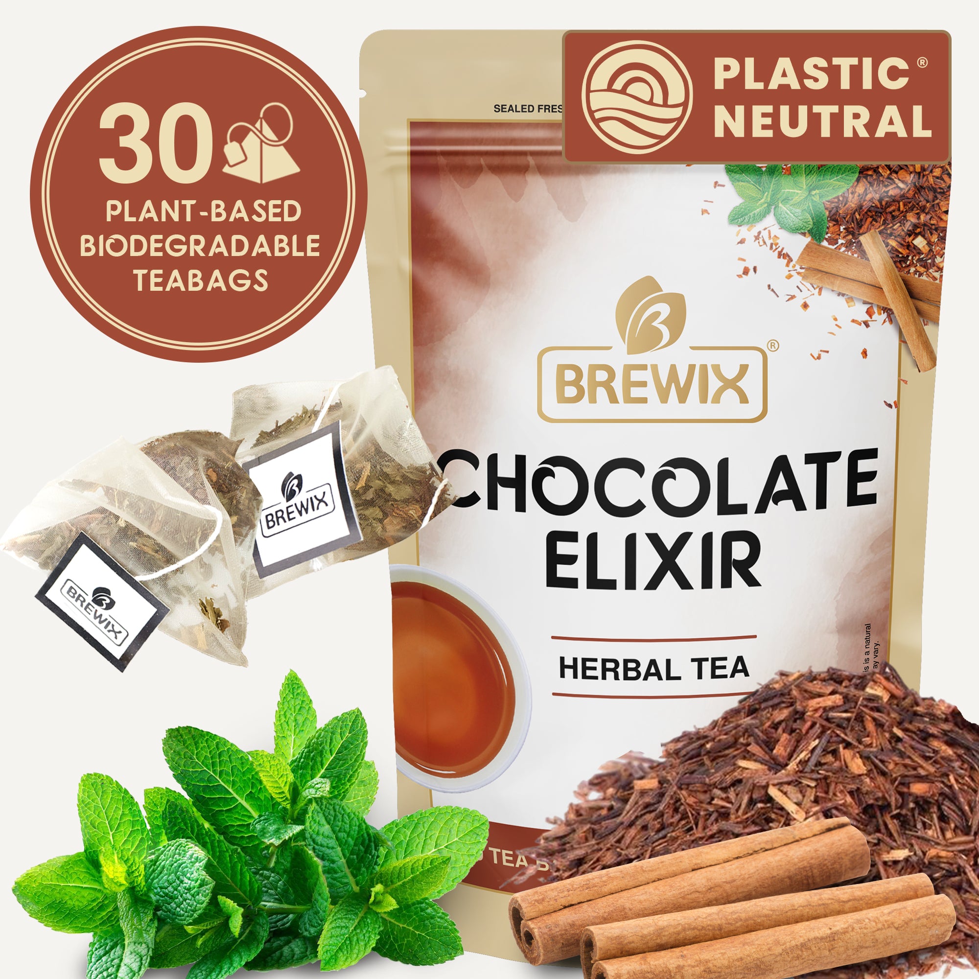 Chocolate Elixir | Caffeine-Free, Decadent Herbal Delight