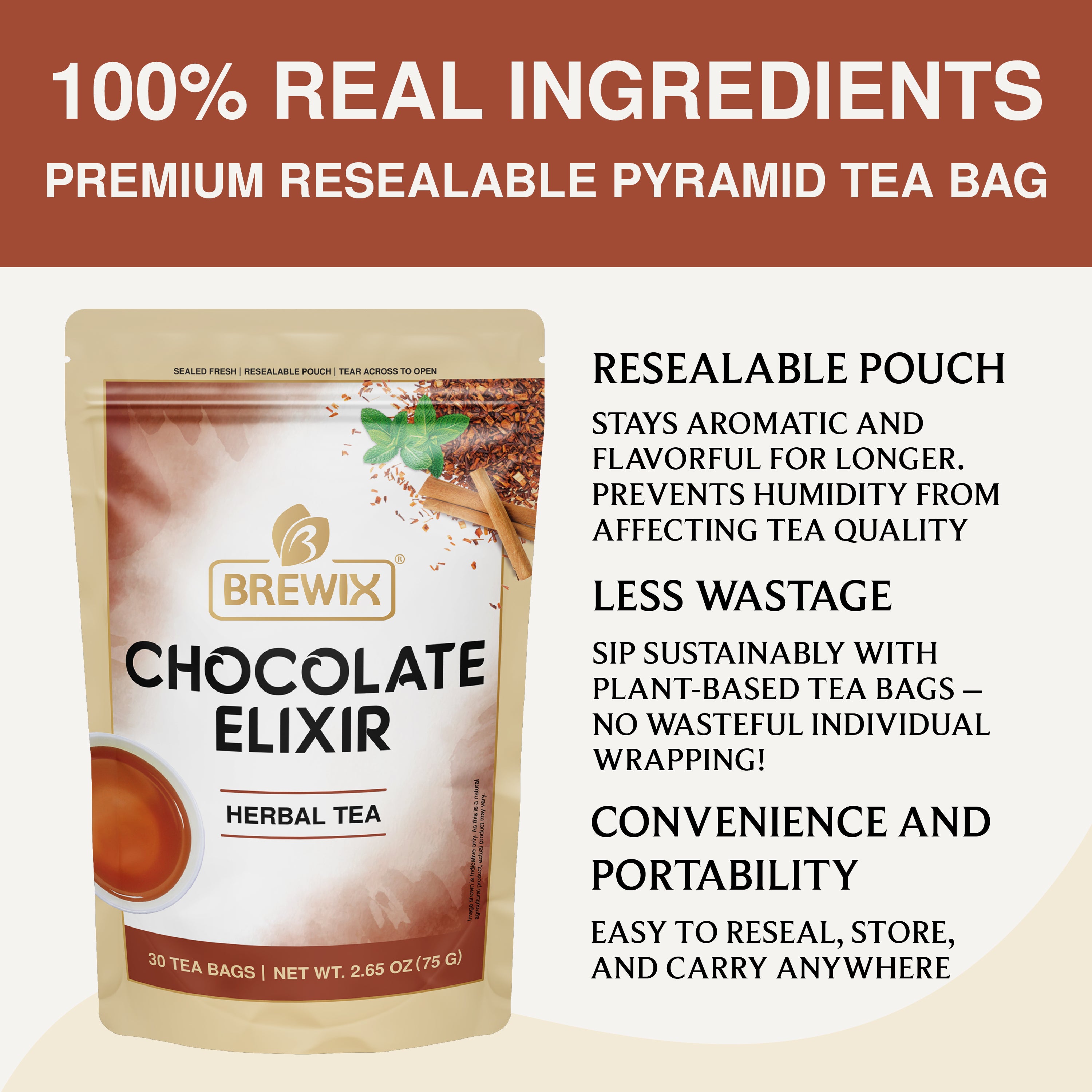 Chocolate Elixir | Caffeine-Free, Decadent Herbal Delight