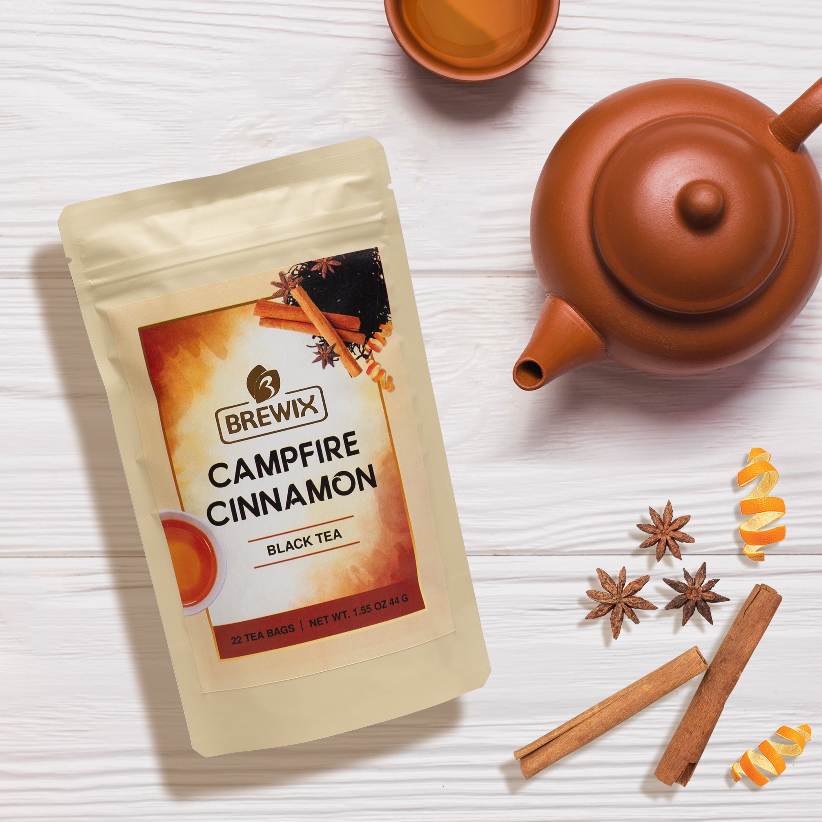 Campfire Cinnamon Black Tea, 22 Pyramid Bags