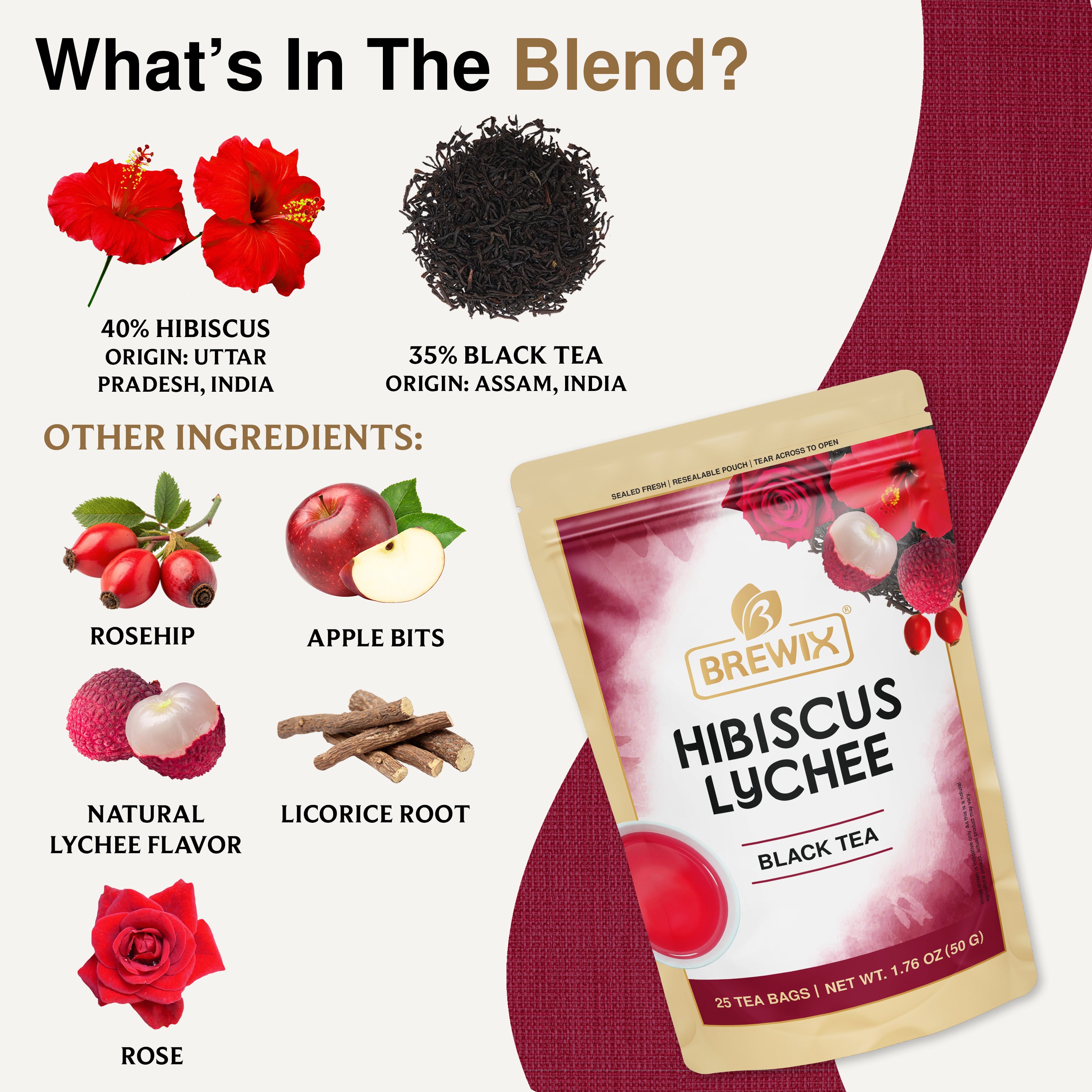 Hibiscus Lychee | Naturally Zesty, Bright, Floral & Beautifully Balanced
