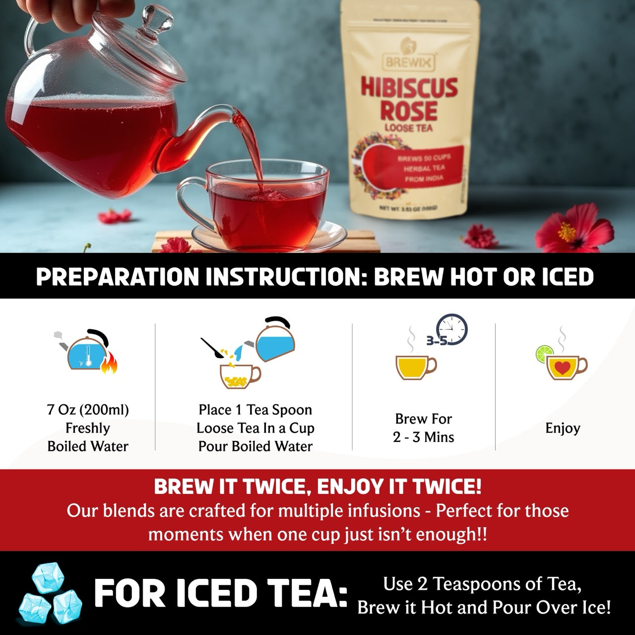 Hibiscus Rose Tea | Floral. Tart. Fabulous.
