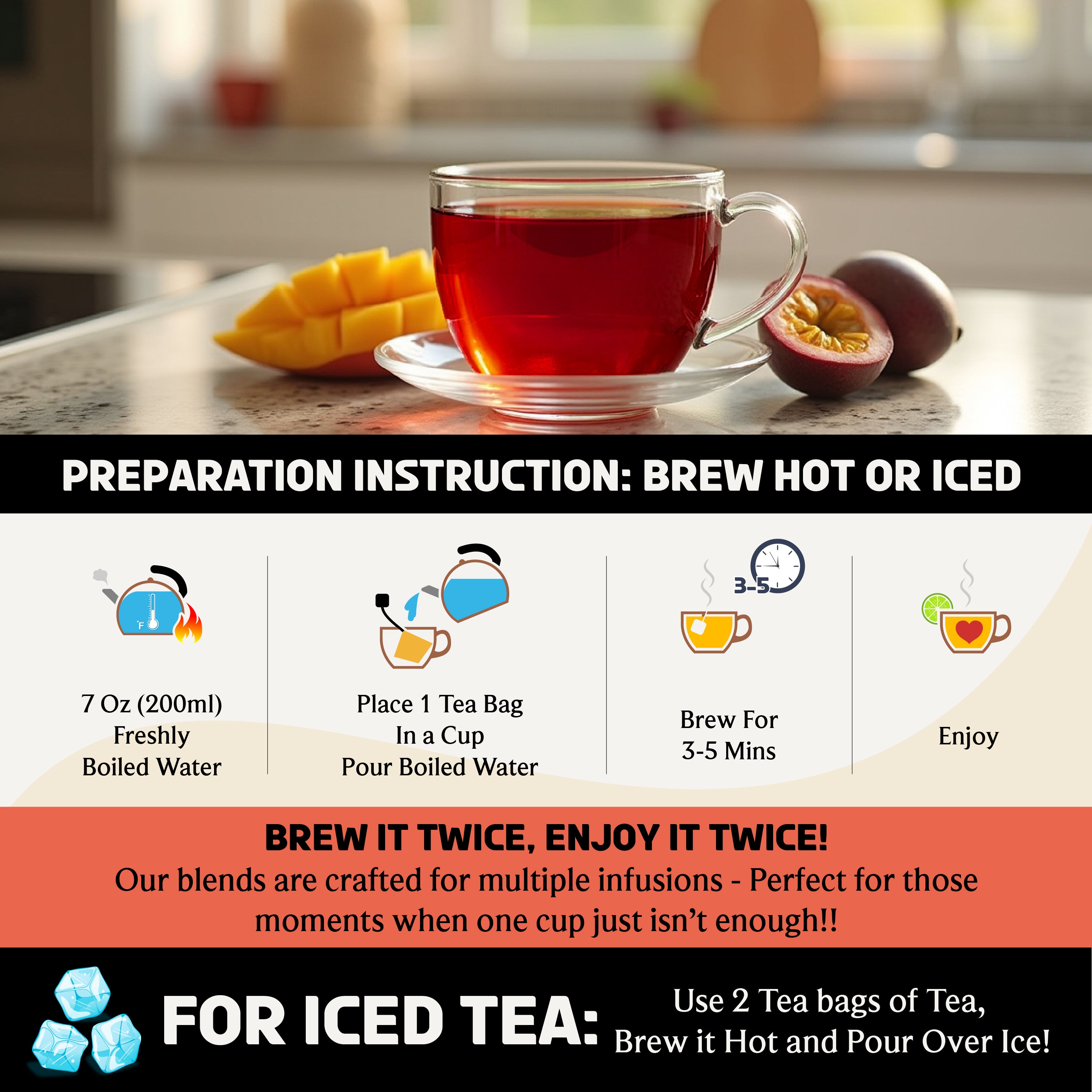 Mango Passion | Hibiscus, Mango, Passion Fruit - Feel-good Brew