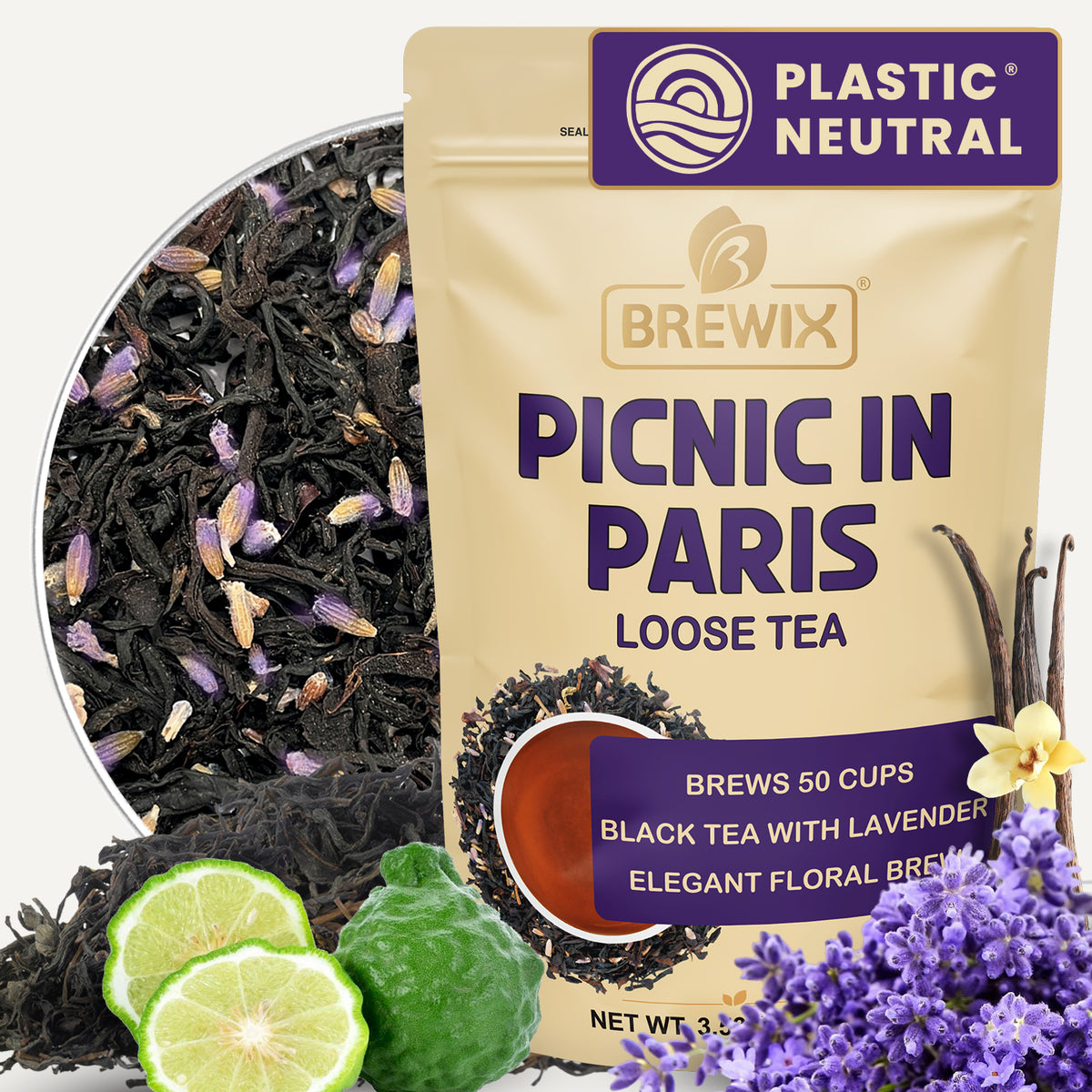 Picnic in Paris | A Whispered Romance of Rich black tea, Lavender, Bergamot, and Vanilla.