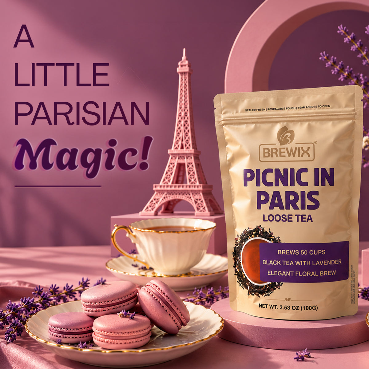 Picnic in Paris | A Whispered Romance of Rich black tea, Lavender, Bergamot, and Vanilla.