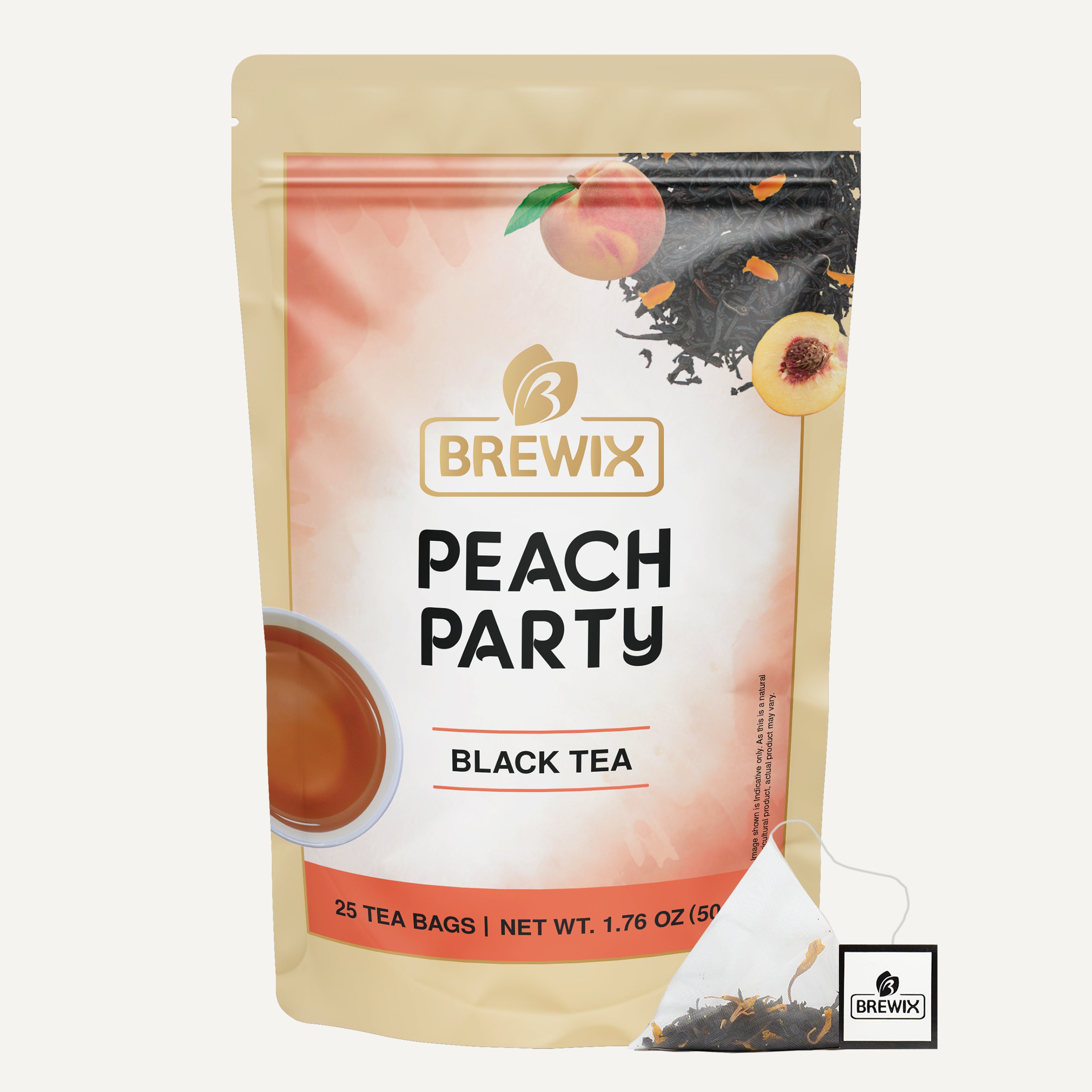 Peach Black Tea, 25 Pyramid Bags