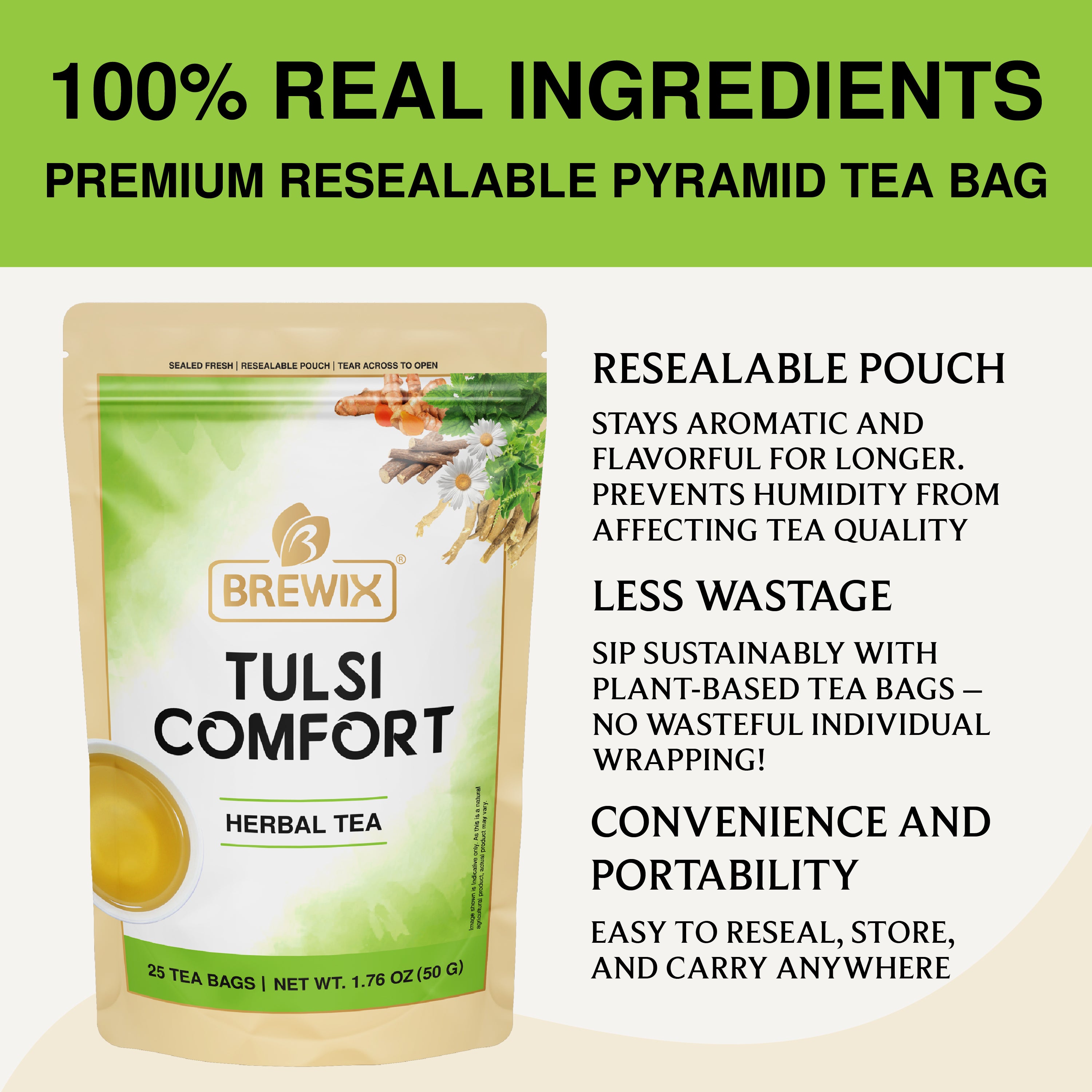 Tulsi Comfort | Caffeine-Free, A holistic, All-In-One Health-Boosting Elixir