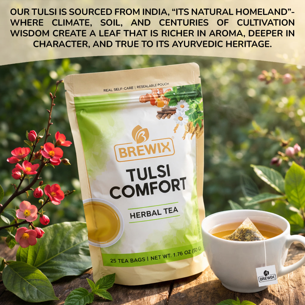 Tulsi Comfort | Caffeine-Free, A holistic, All-In-One Health-Boosting Elixir