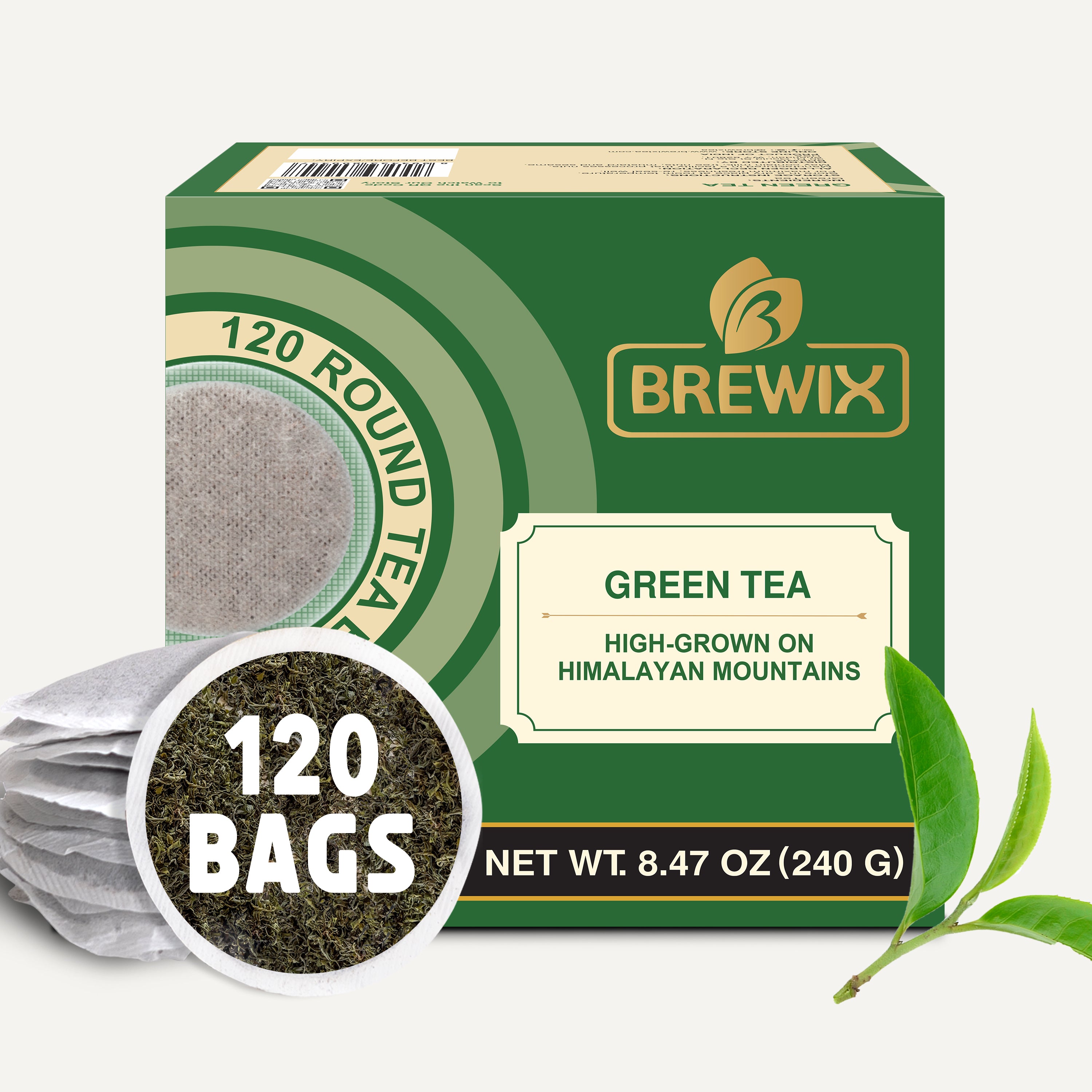 Green Tea 120 Round Bags