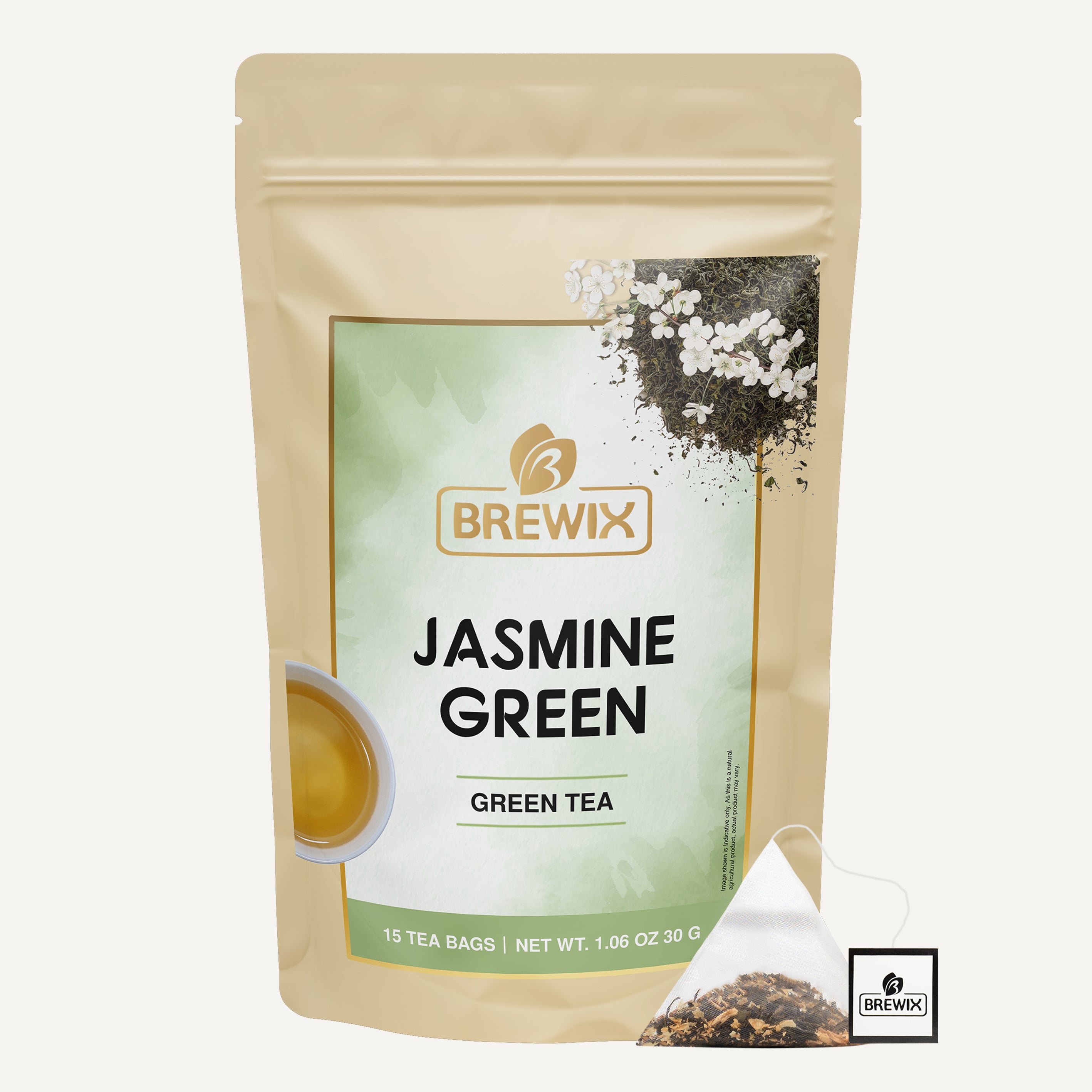 Jasmine Green Tea, 15 pyramid tea bags