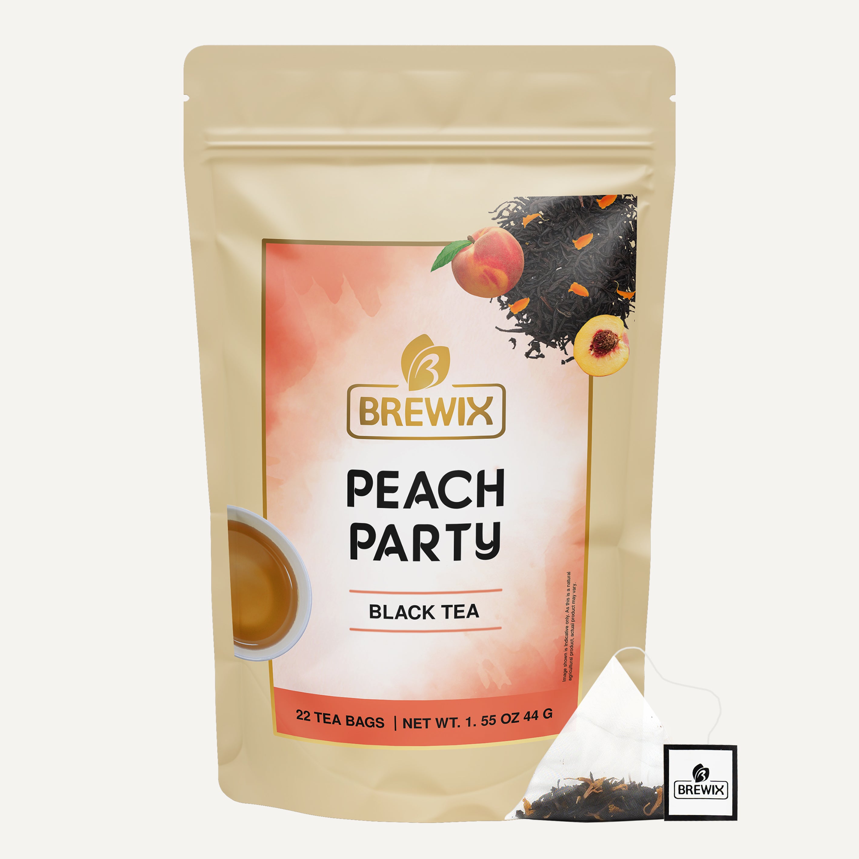 Peach Black Tea, 22 Pyramid Bags