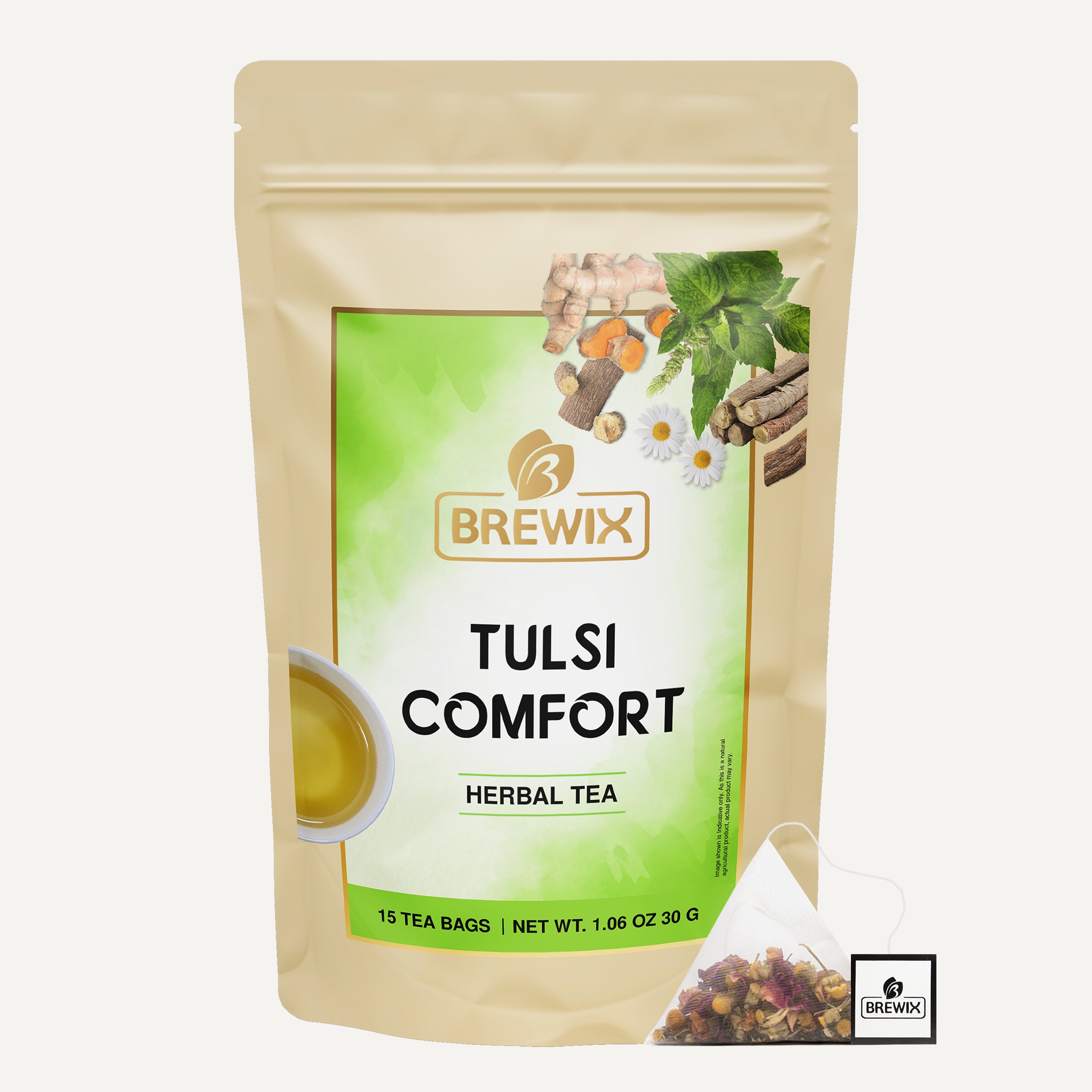 Tulsi Comfort Tea, 15 pyramid tea bags