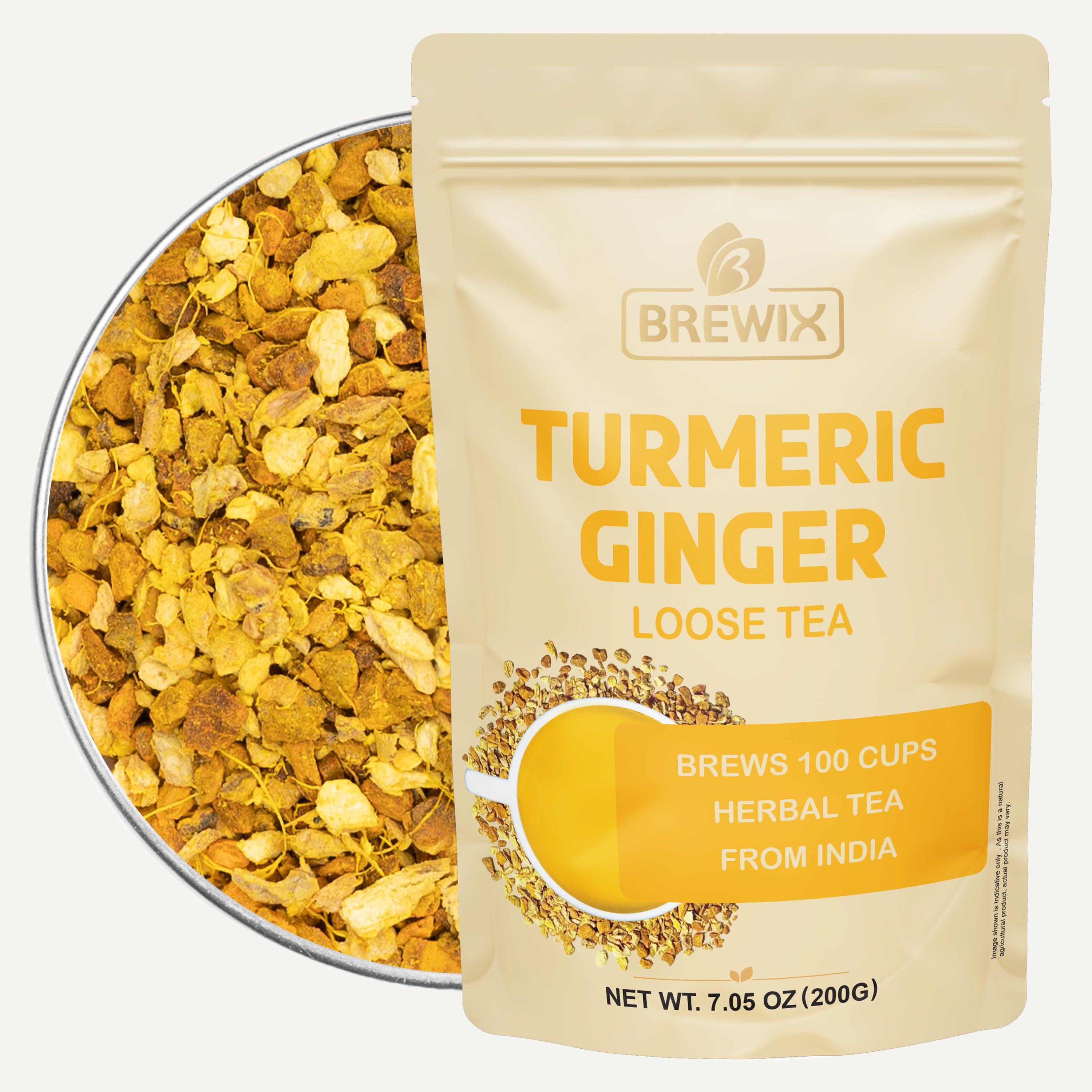 Turmeric Ginger Herbal Tea Tissane, 7.05 oz Loose Tea