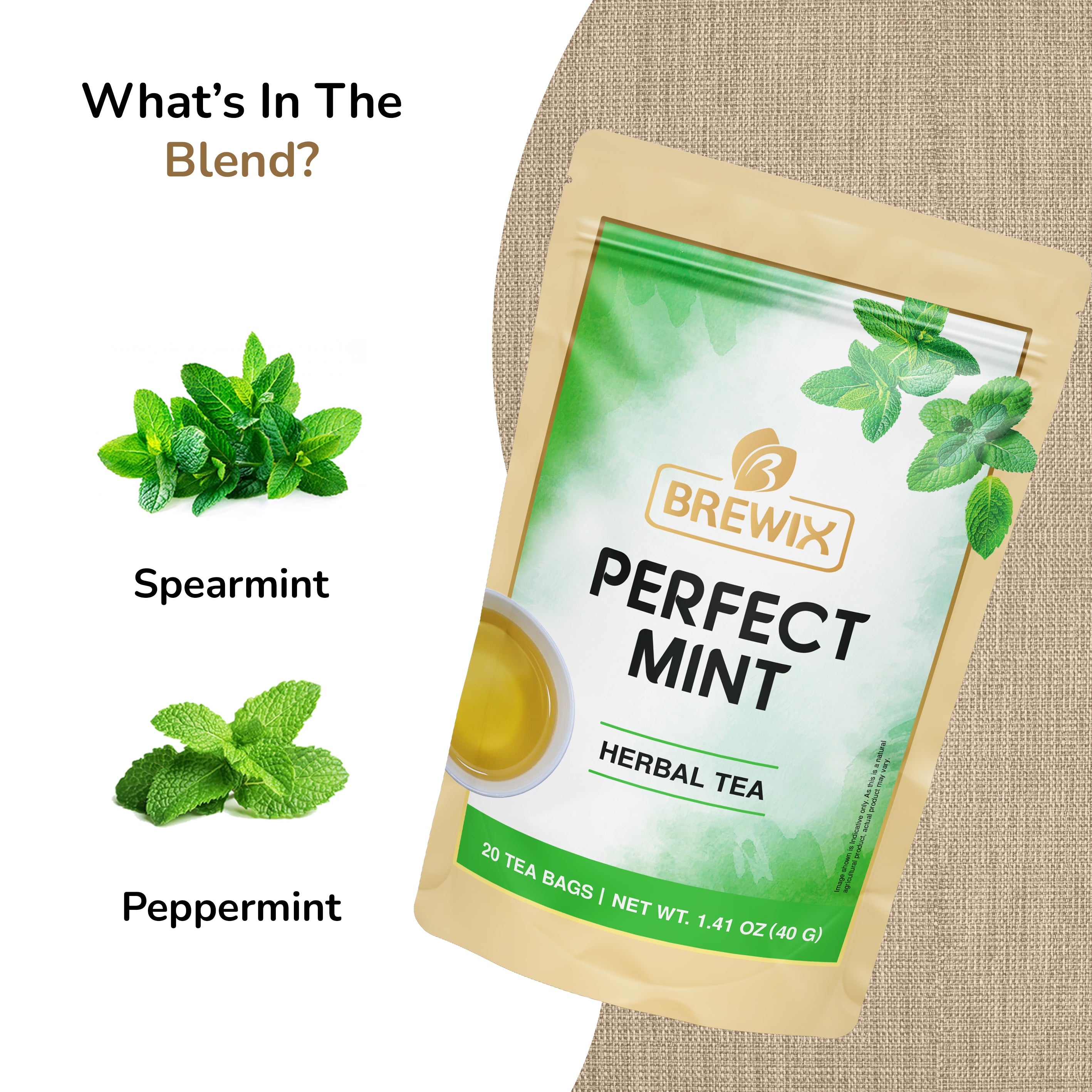 Perfect Mint Tea, 20 Pyramid Tea Bags