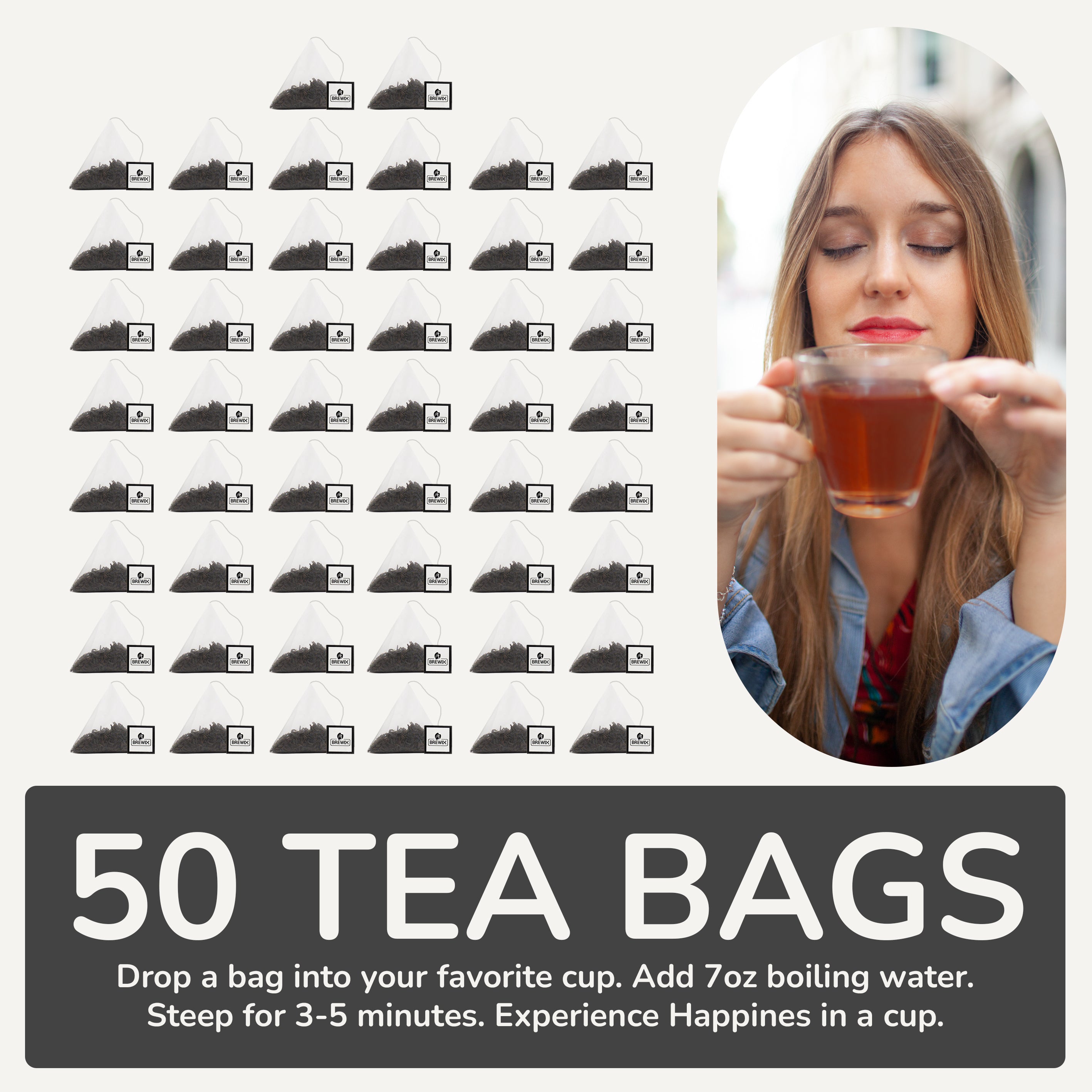 Earl Grey Black Tea, 50 Pyramid Bags
