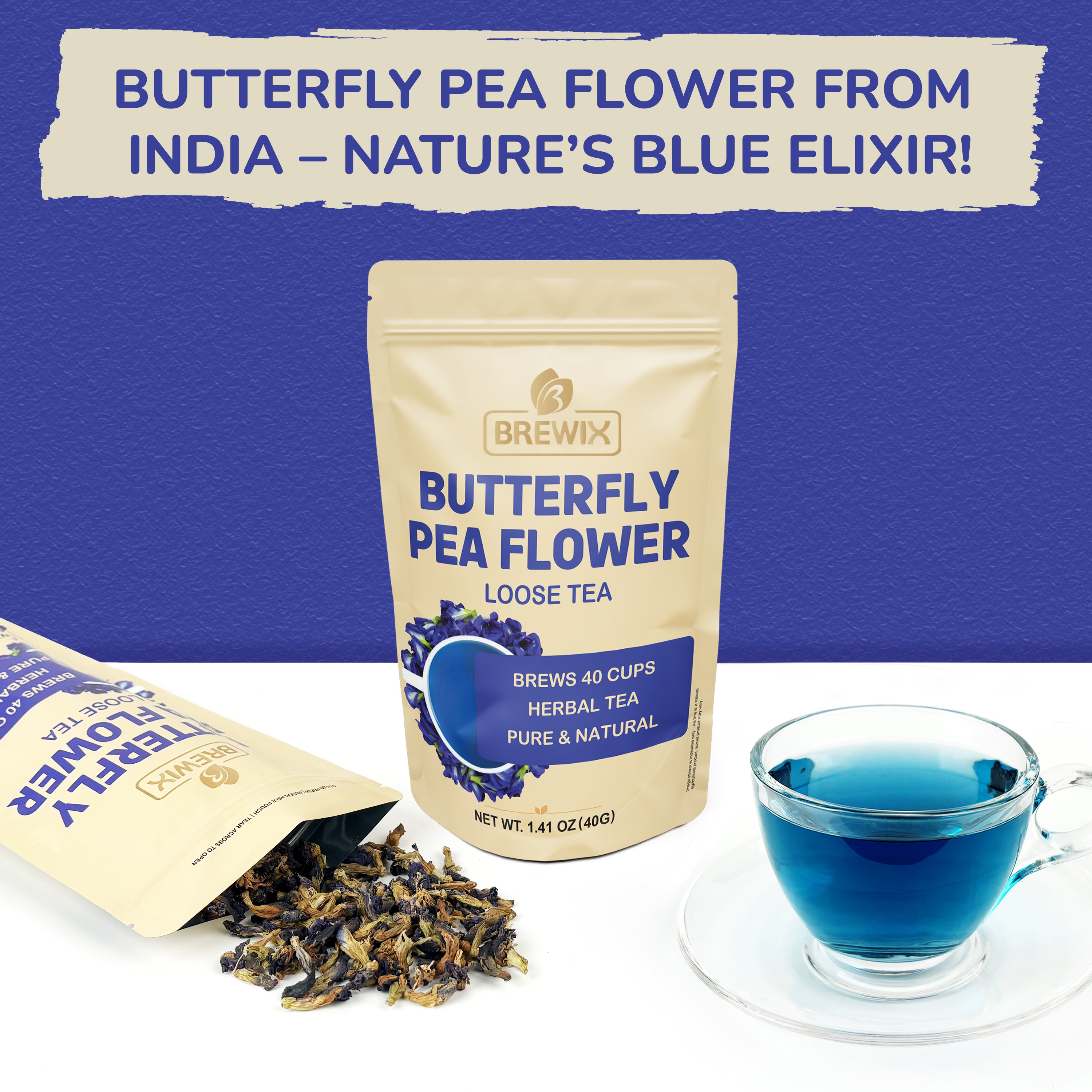 Blue Pea Tea, 1.41 oz Loose Tea