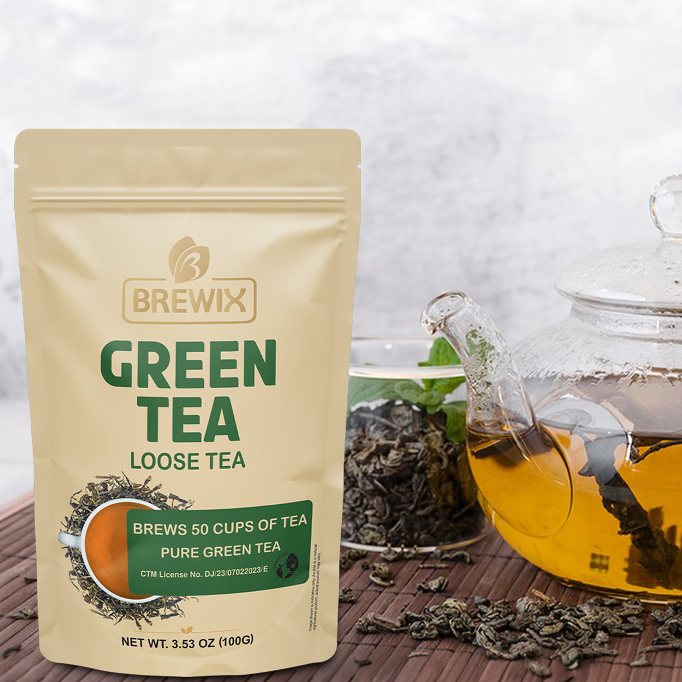 Green Tea, 3.53 oz Loose Tea