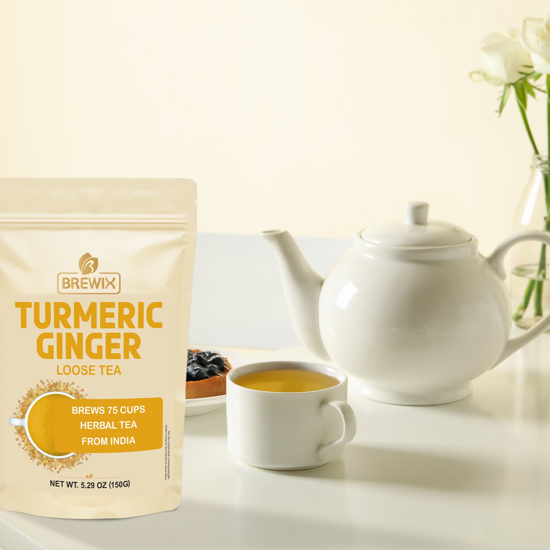 Turmeric Ginger Herbal Tea Tissane, 5.29 oz Loose Tea