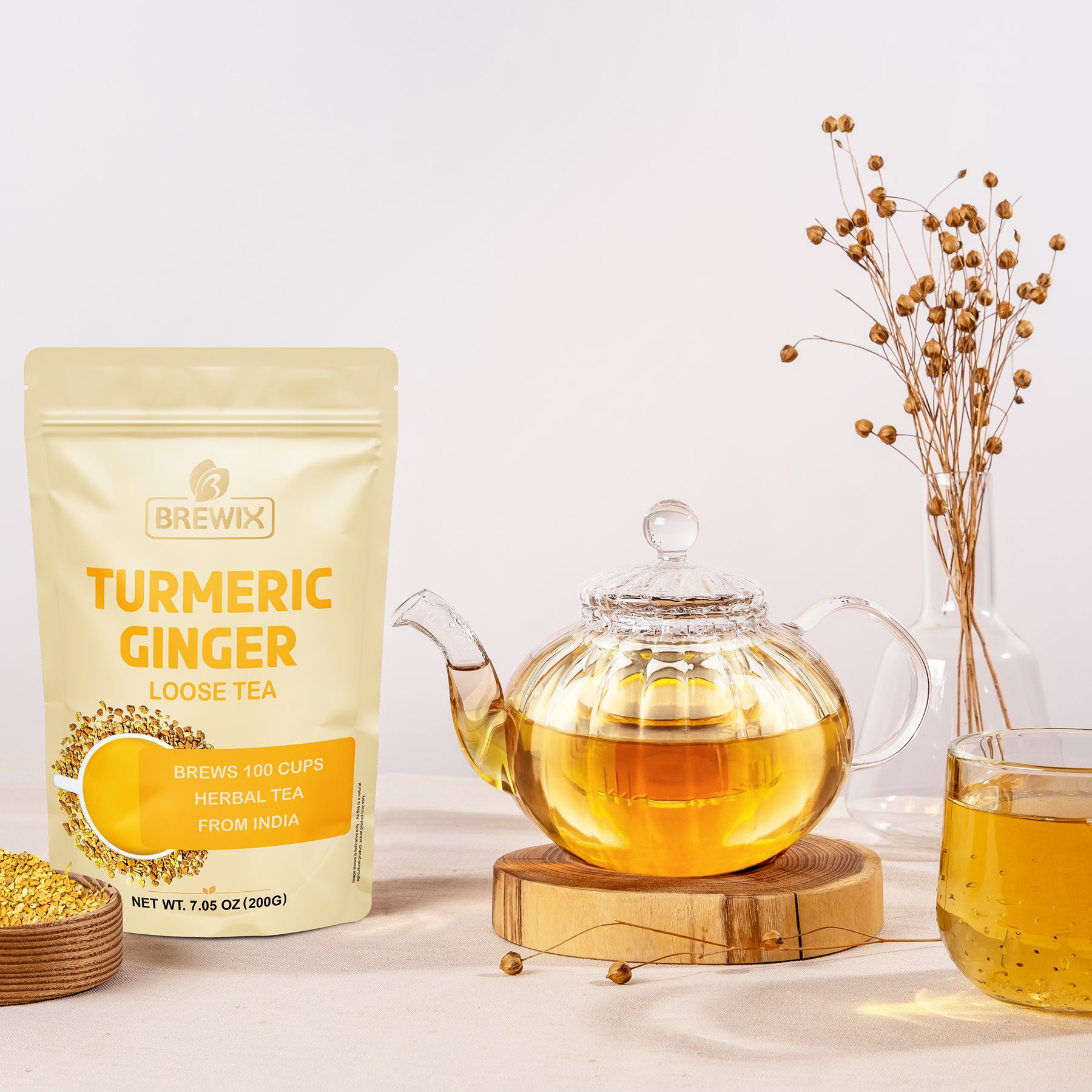 Turmeric Ginger Herbal Tea Tissane, 7.05 oz Loose Tea