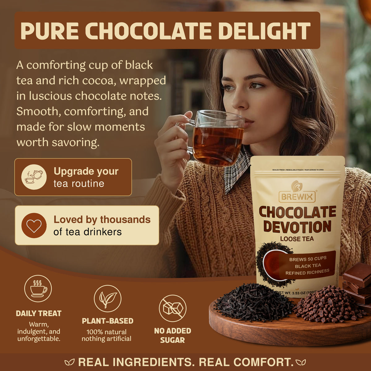 Chocolate Devotion | A decadent embrace of chocolate and bold tea.