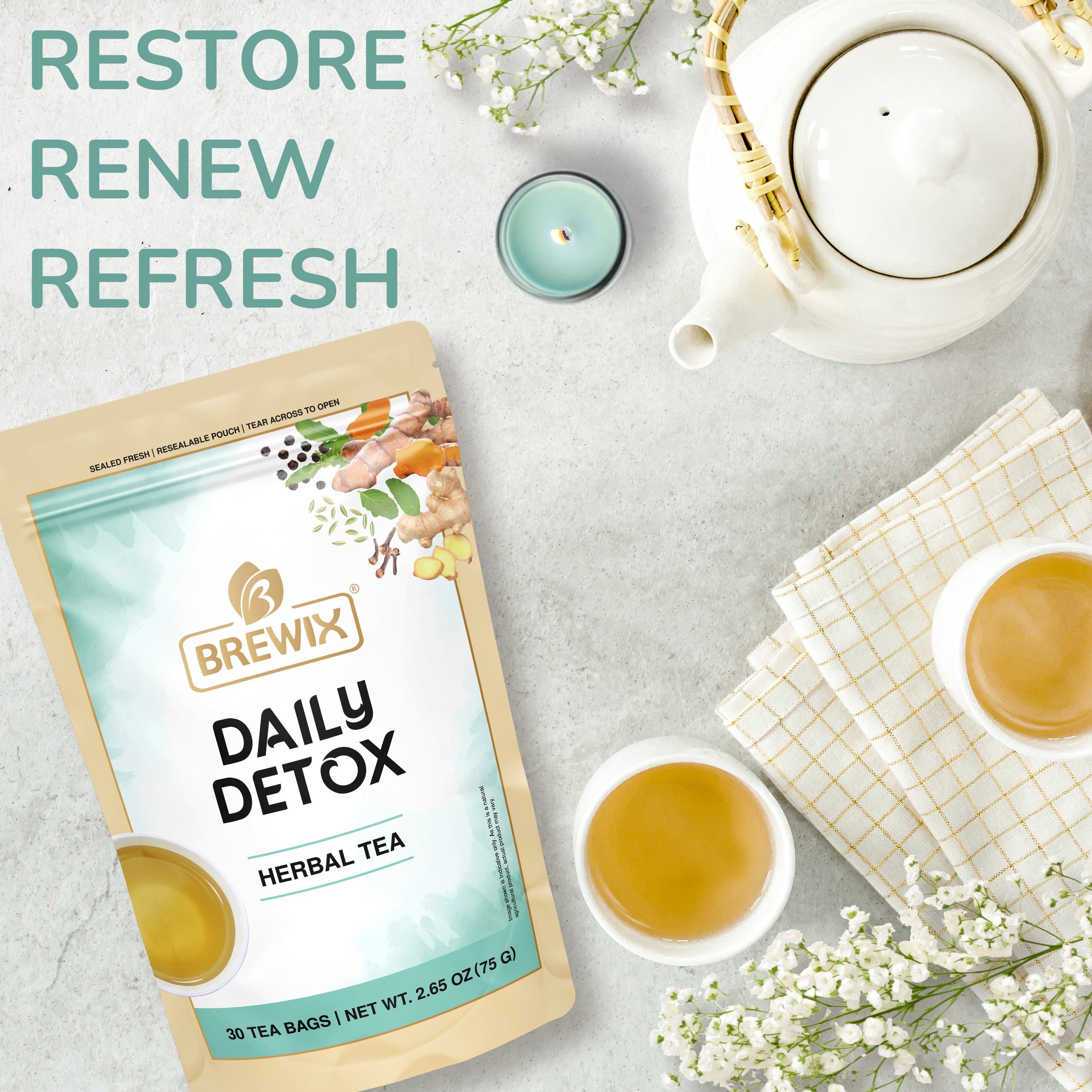 Daily Detox Herbal Tea - Natural Cleanse & Wellness Boost